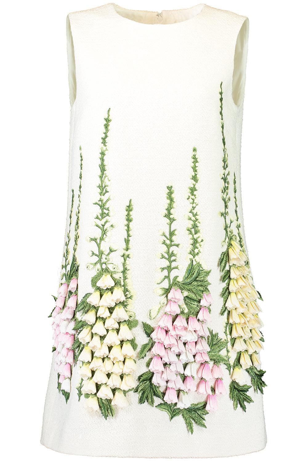 Sleeveless Embroidered Shift Dress