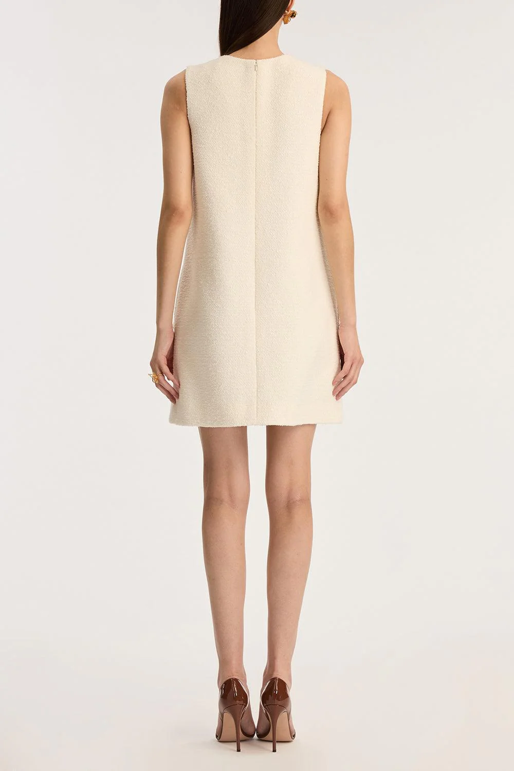 Sleeveless Embroidered Shift Dress - Image 5