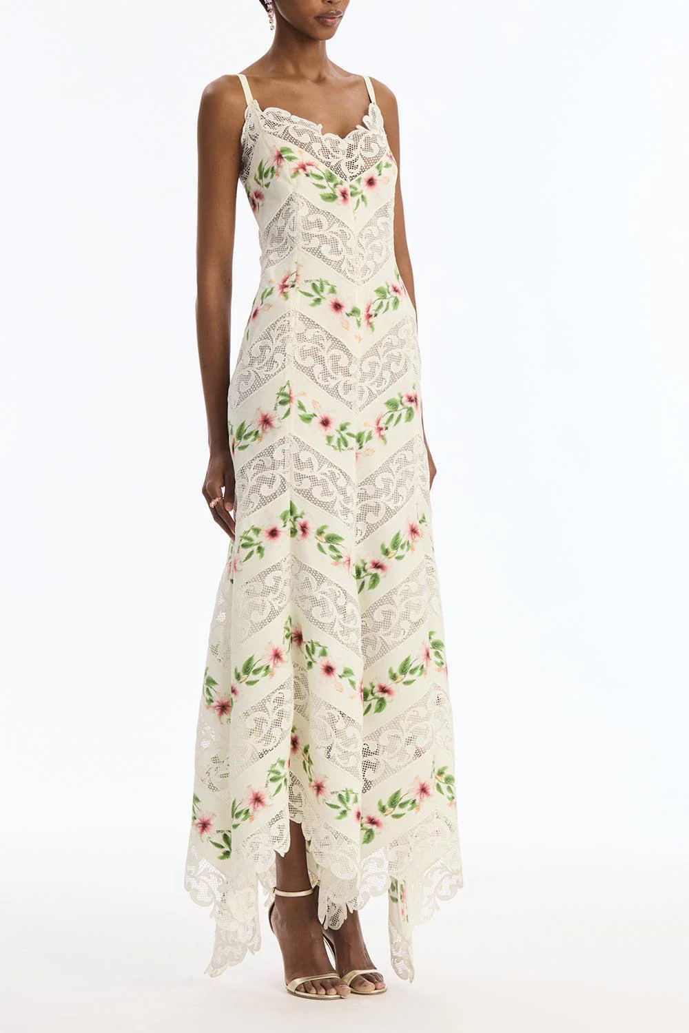 Sleeveless Hibiscus Stripe Day Dress - Image 4