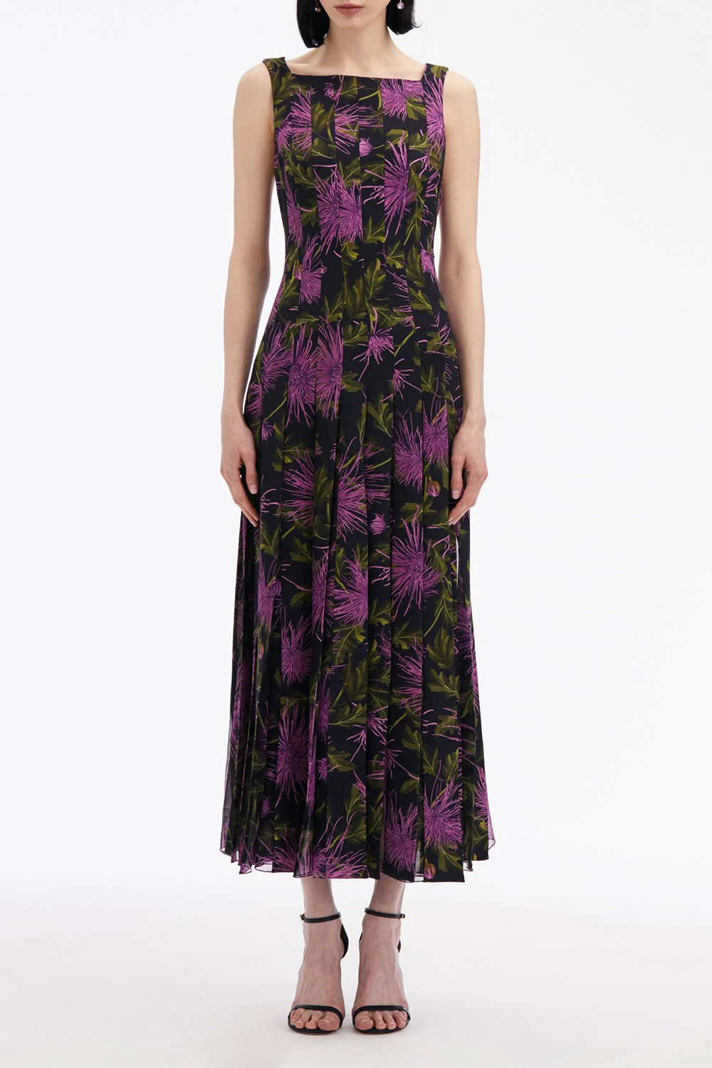 Sleeveless Inset Godet Dress - Image 2