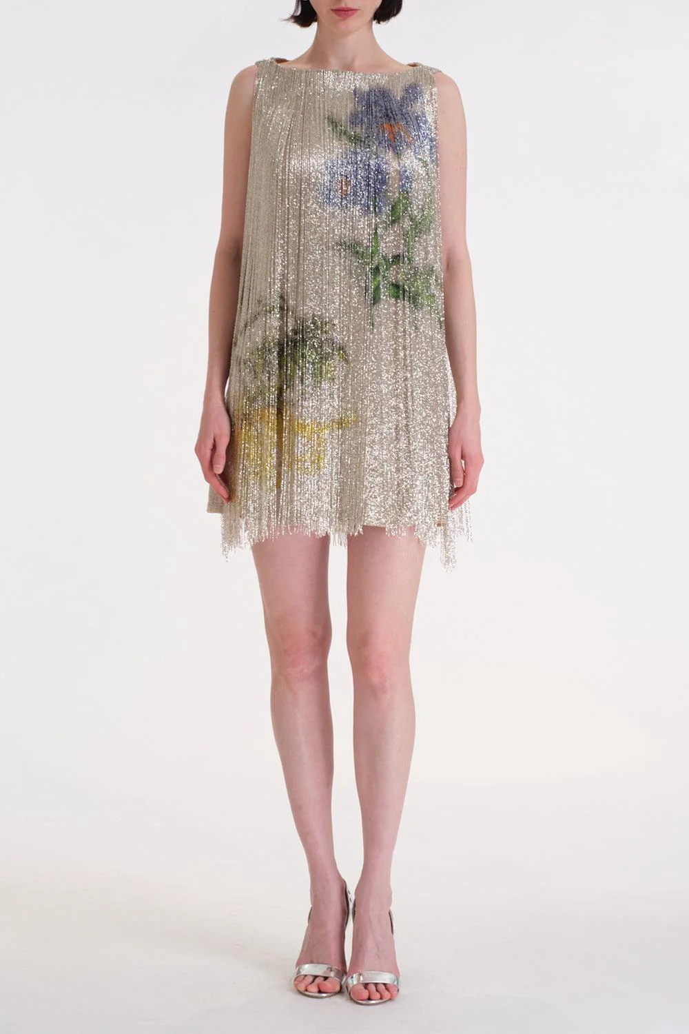 Sleeveless Multi Color Fringe Cocktail Dress