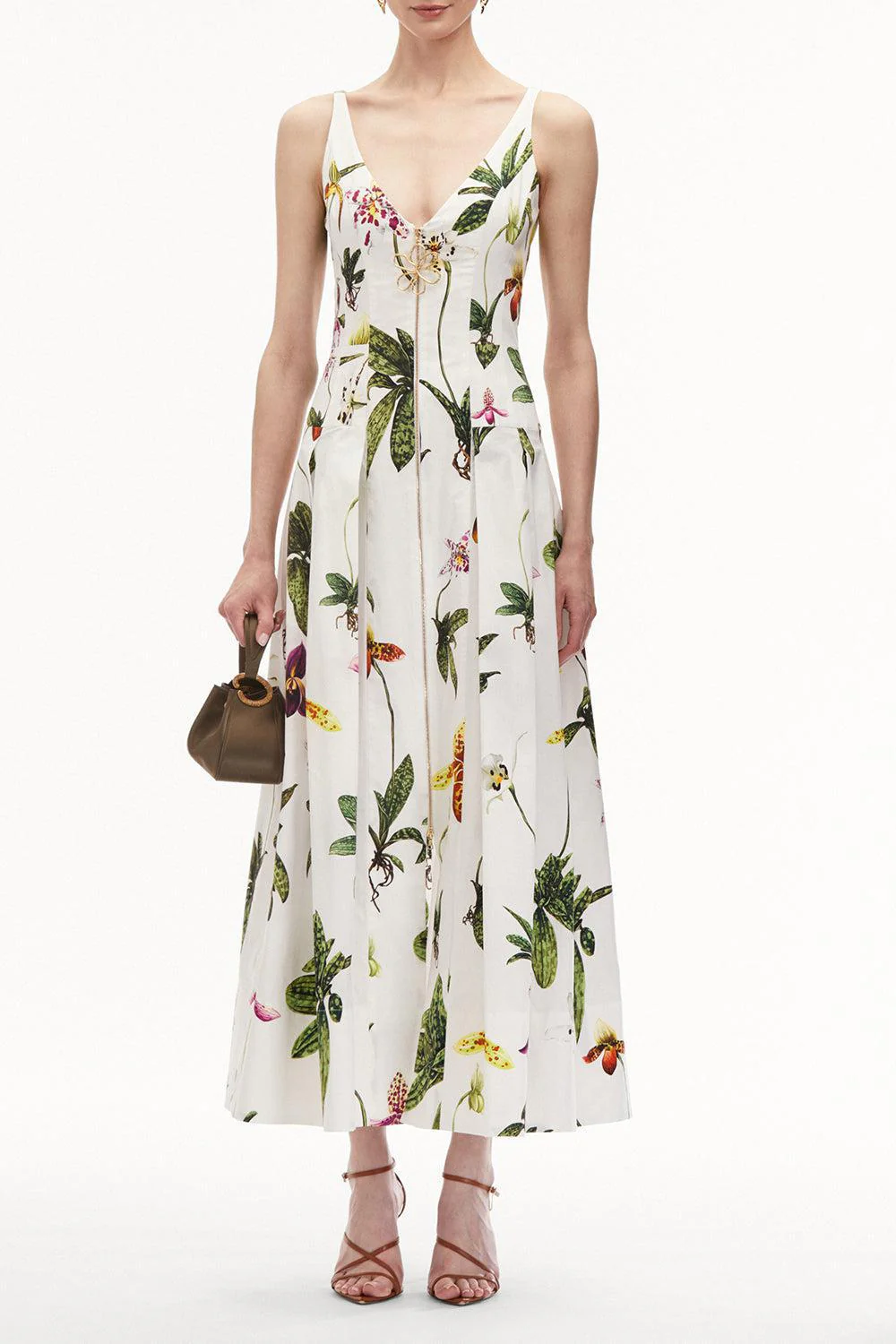 Sleeveless Orchid Zip Front Dress - Image 2