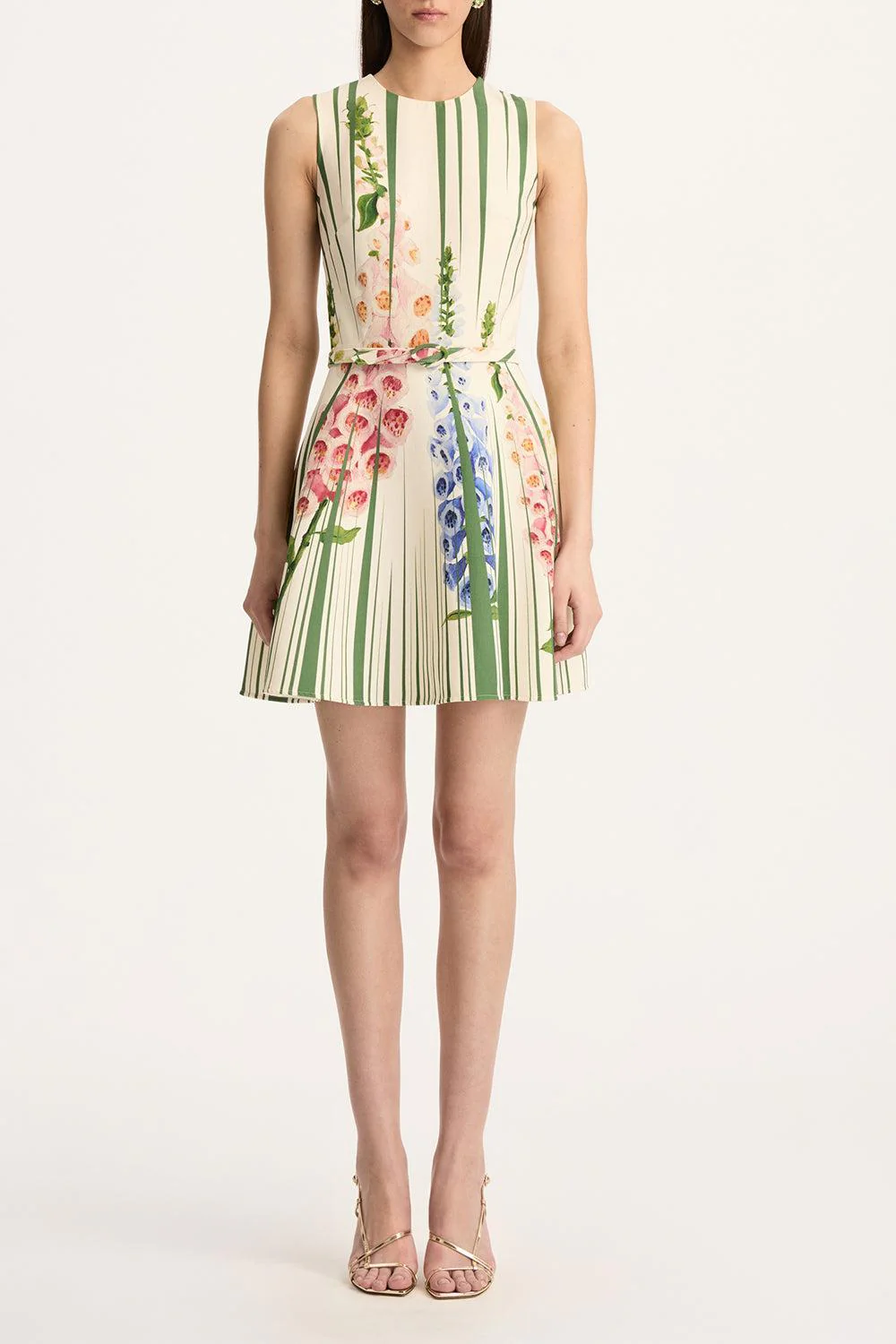Sleeveless Pleated Foxgloves Dress - Image 2