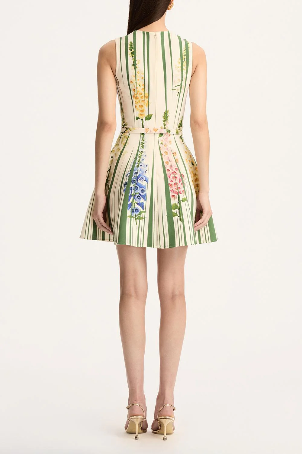 Sleeveless Pleated Foxgloves Dress - Image 5