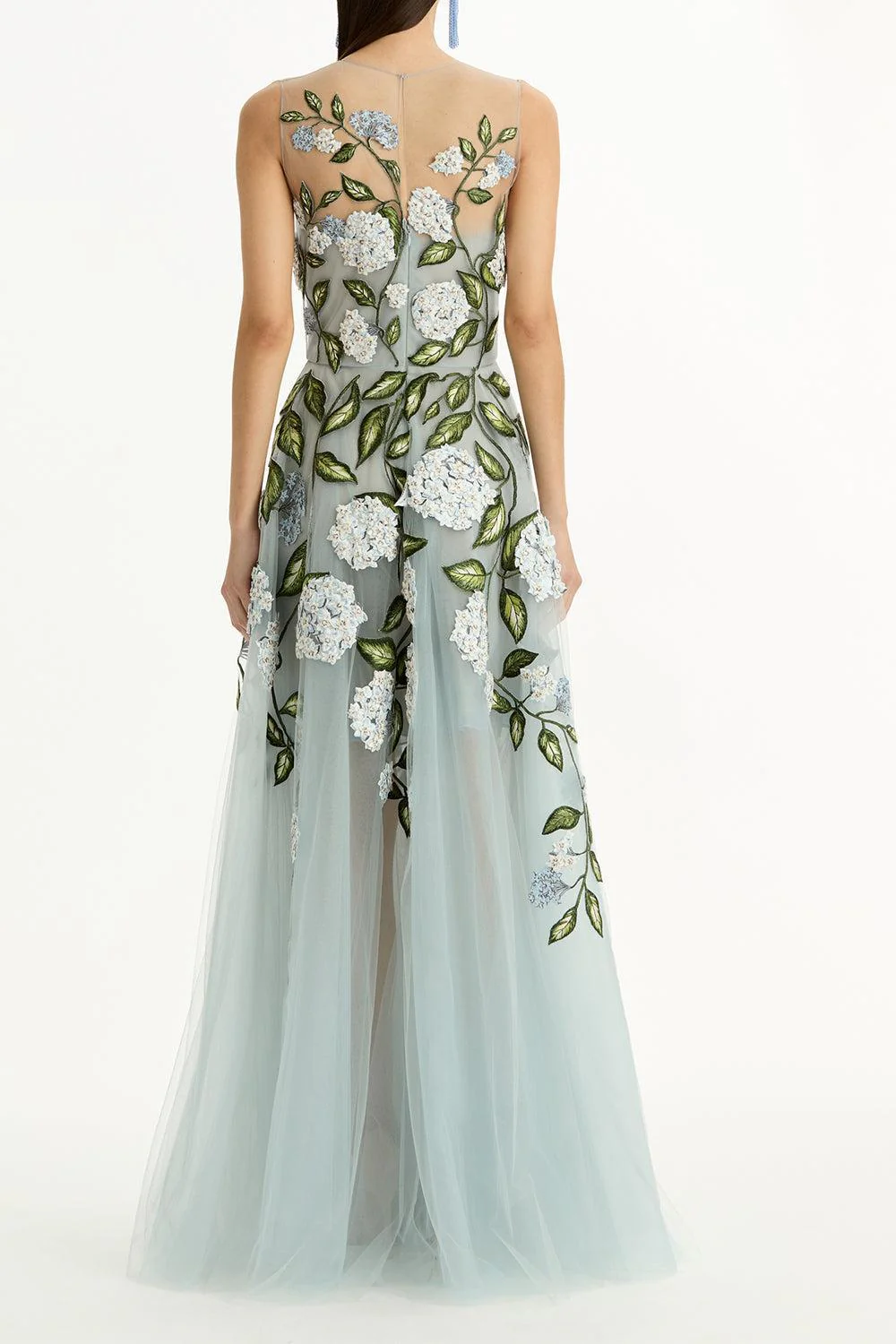 Sleeveless Porcelain Flower Gown - Image 4