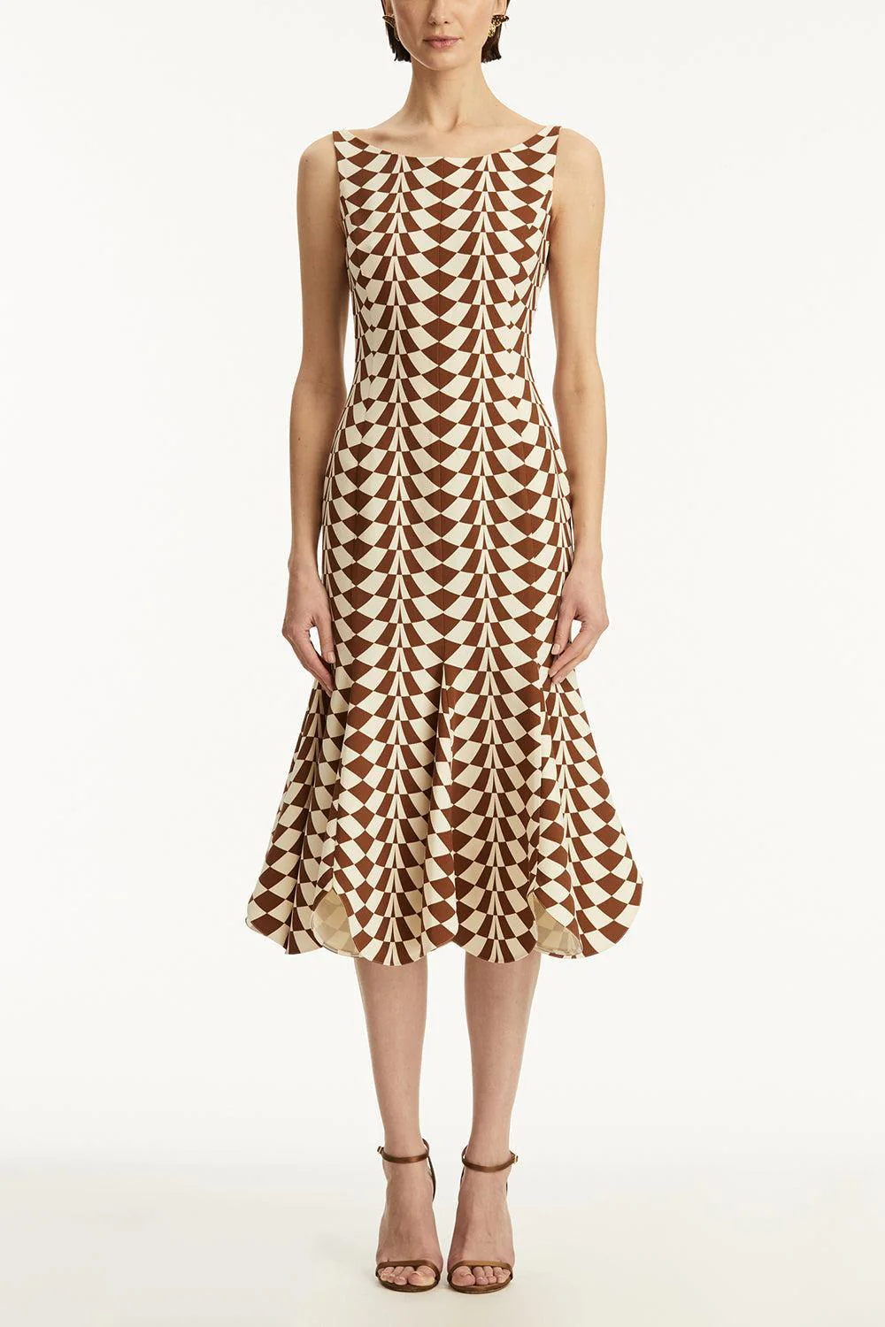 Sleeveless Scallop Hem Dress - Image 2