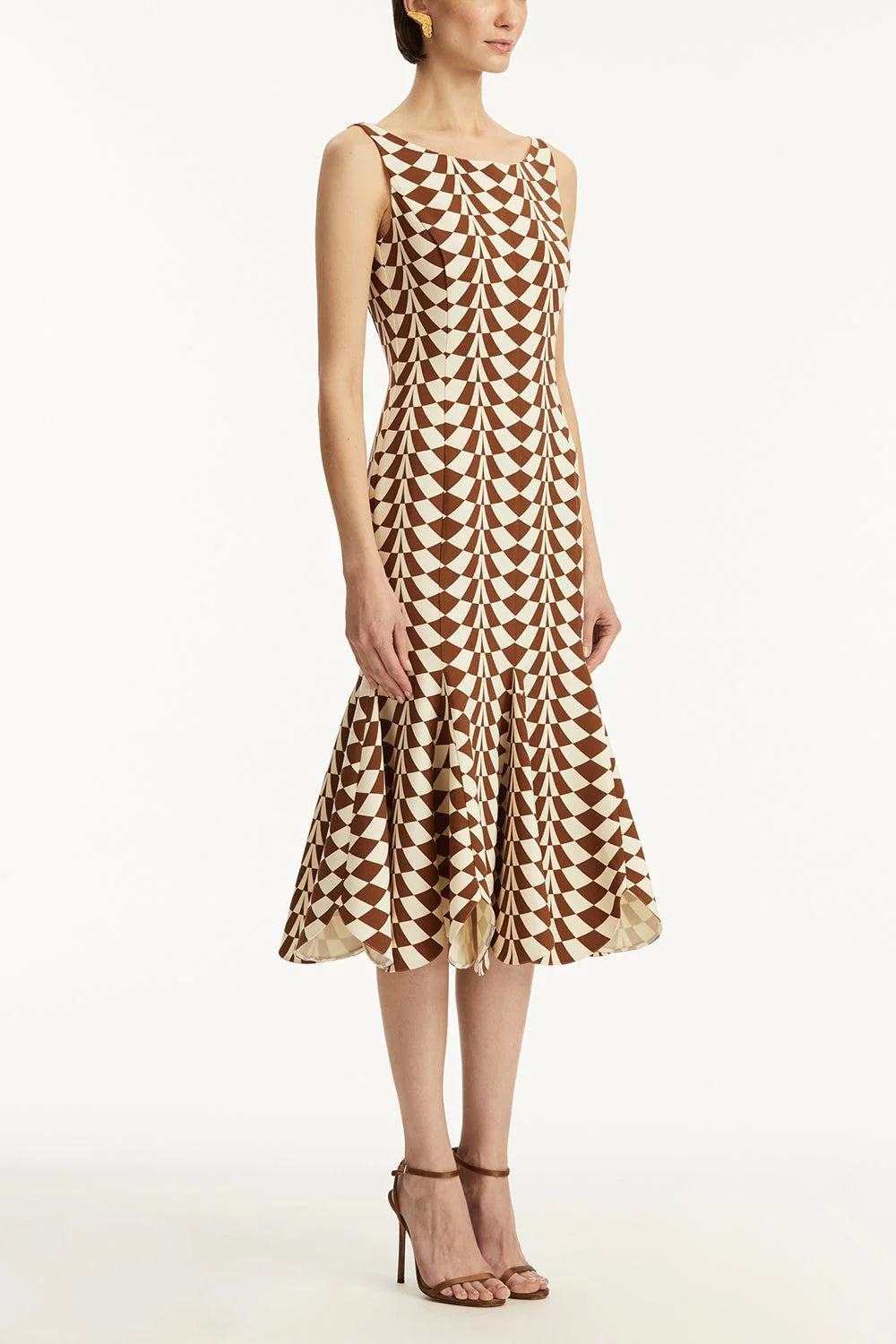 Sleeveless Scallop Hem Dress - Image 3