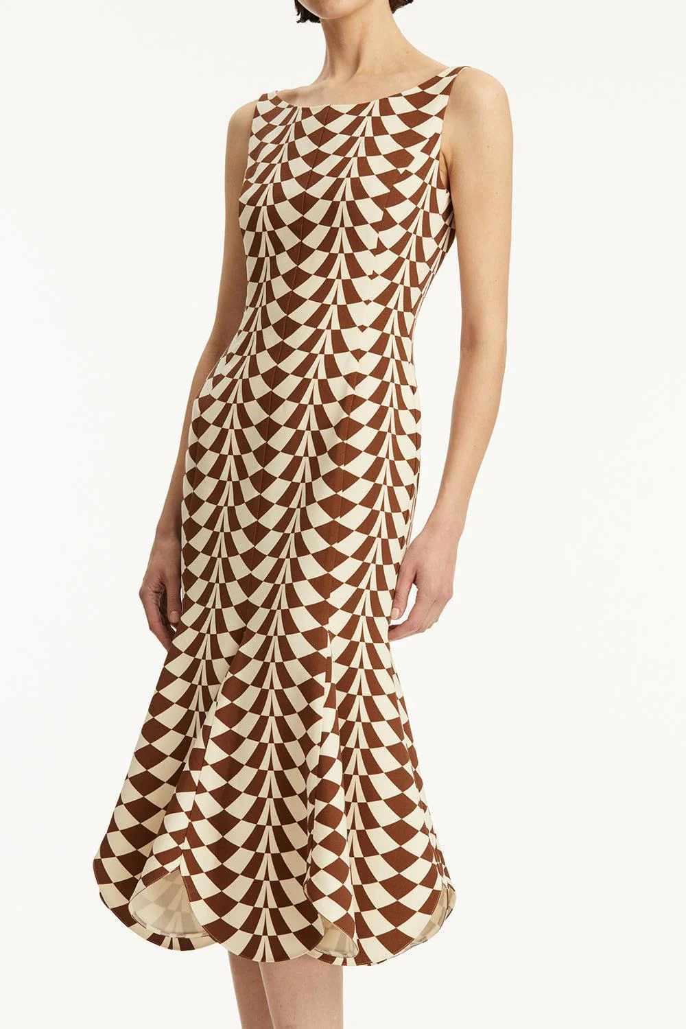 Sleeveless Scallop Hem Dress - Image 4