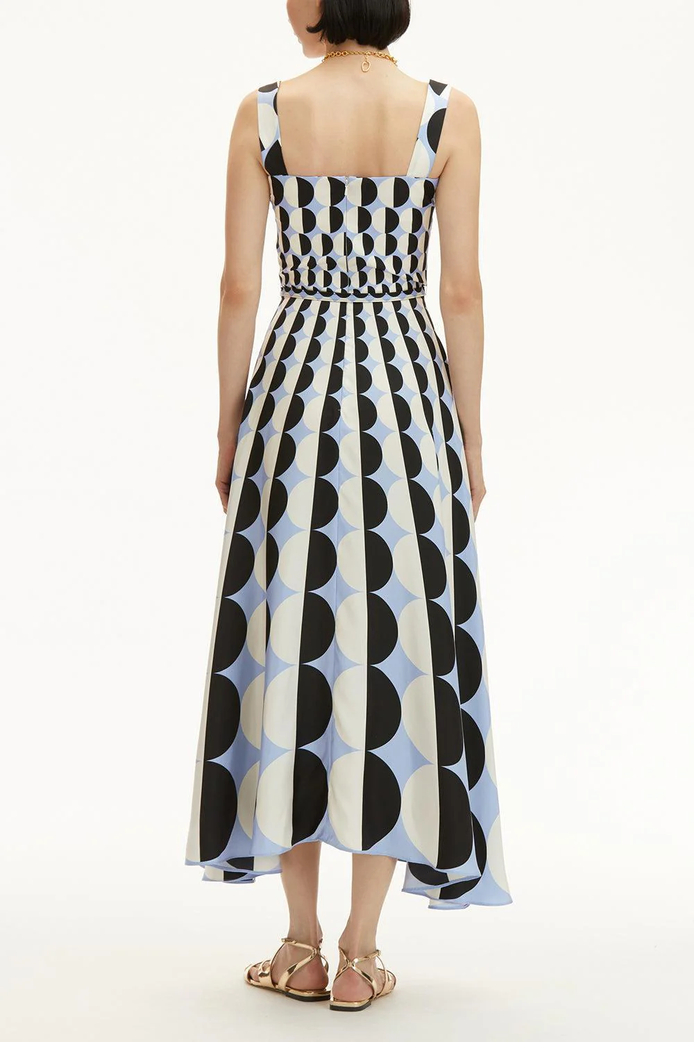 Sleeveless Square Neck Geo Dress - Image 5