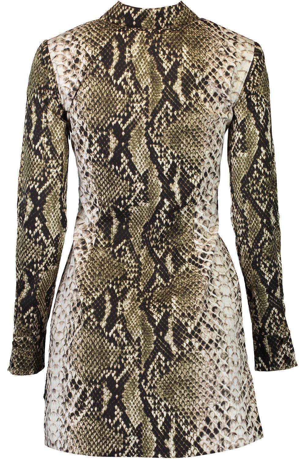 Snake Poplin Shirt Dress - Image 6