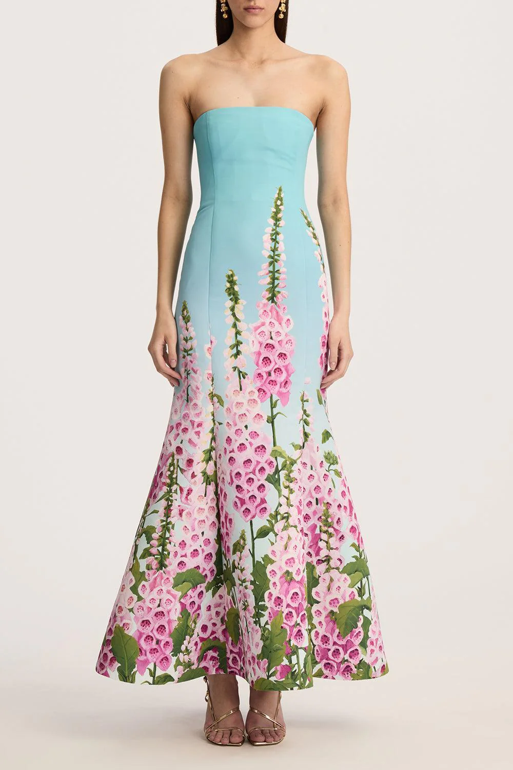 Strapless Foxgloves Ombre Gown - Image 2