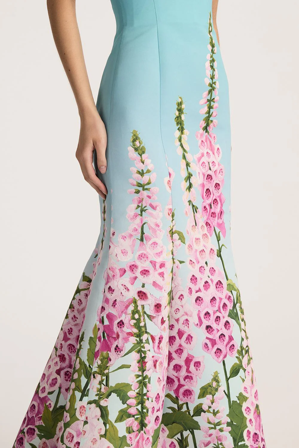 Strapless Foxgloves Ombre Gown - Image 4