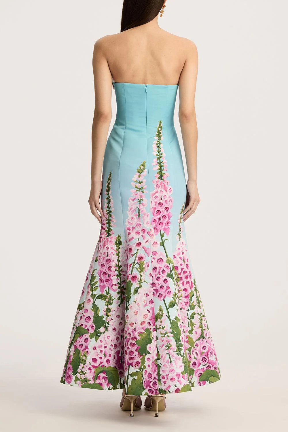 Strapless Foxgloves Ombre Gown - Image 5