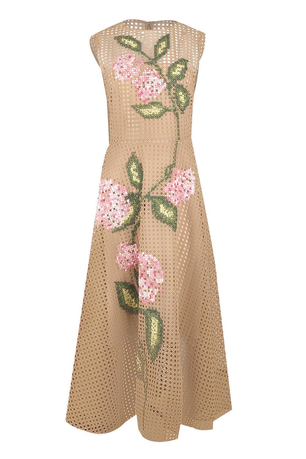 Stretch Embroidered Day Dress