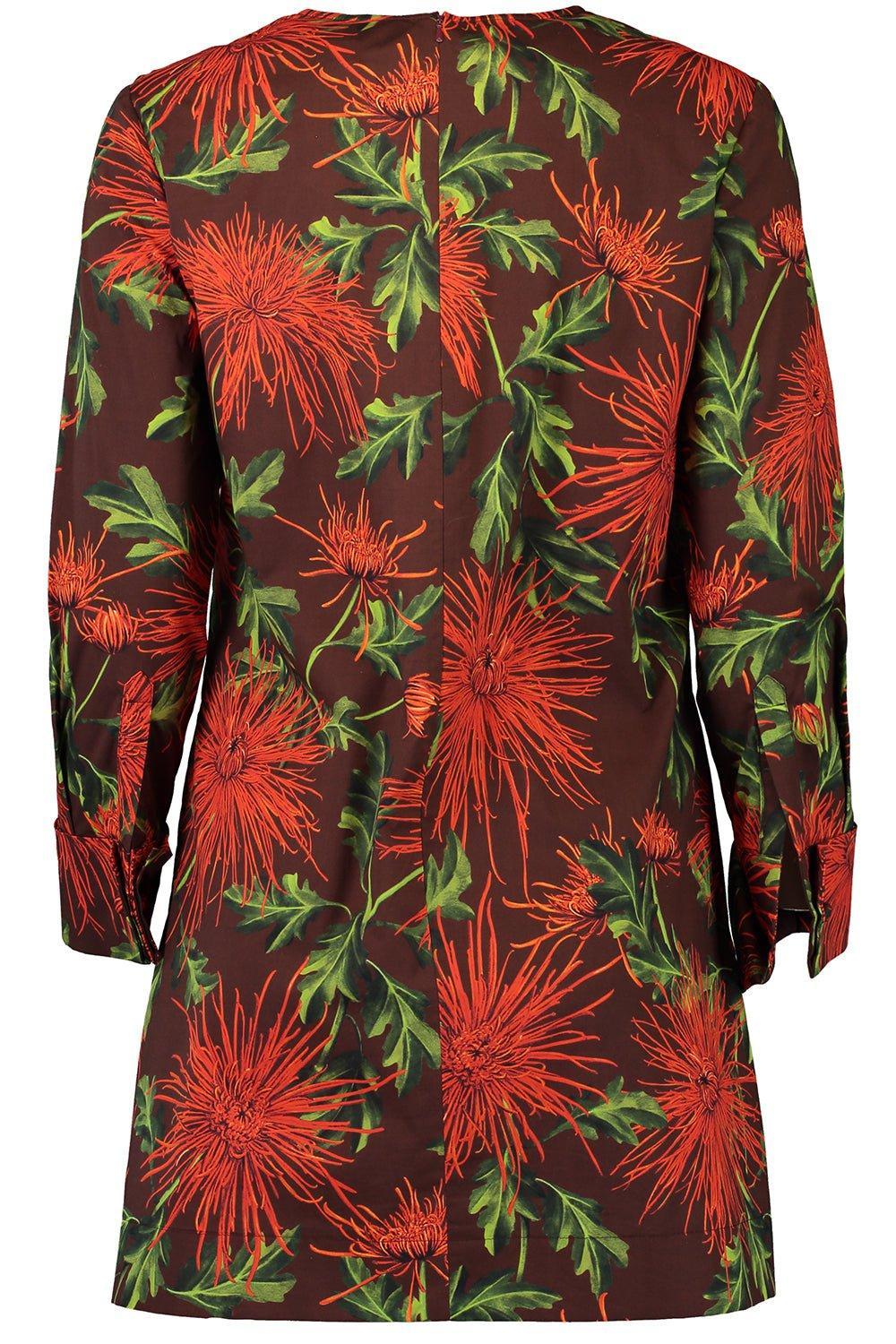 Three Quarter Sleeve Button Shift Dress - Image 7