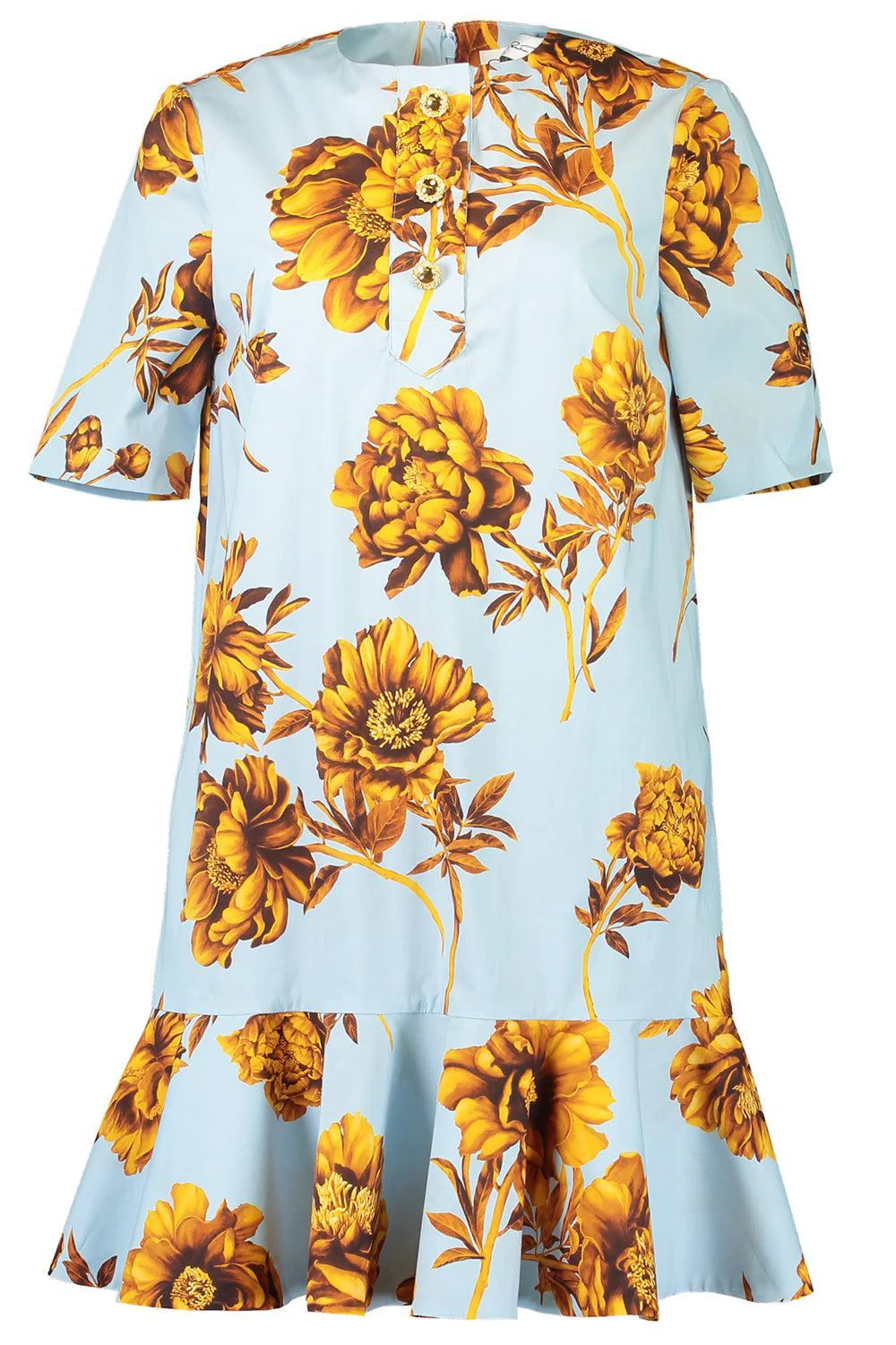 Tonal Peony Print Day Dress