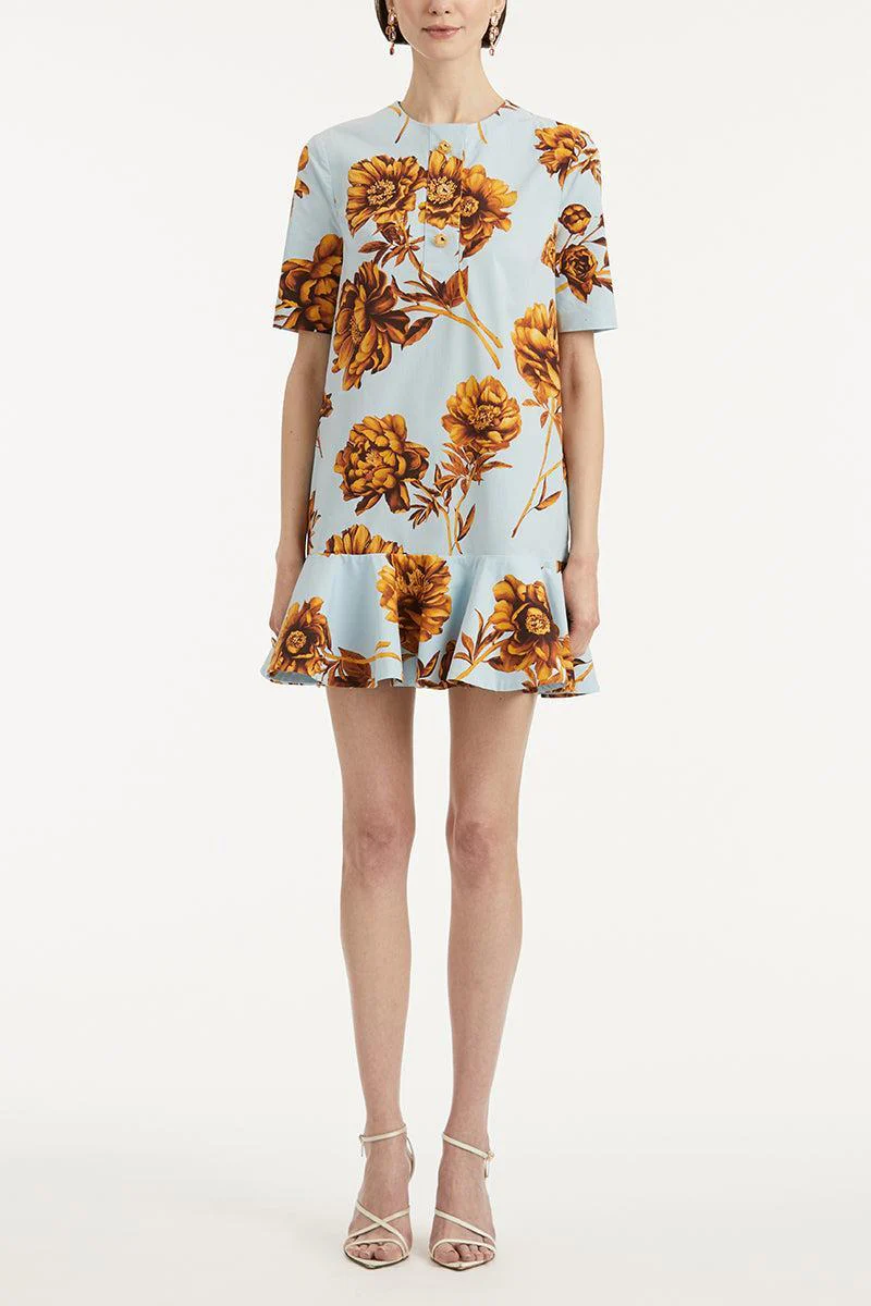 Tonal Peony Print Day Dress - Image 2
