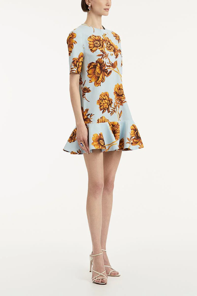 Tonal Peony Print Day Dress - Image 3