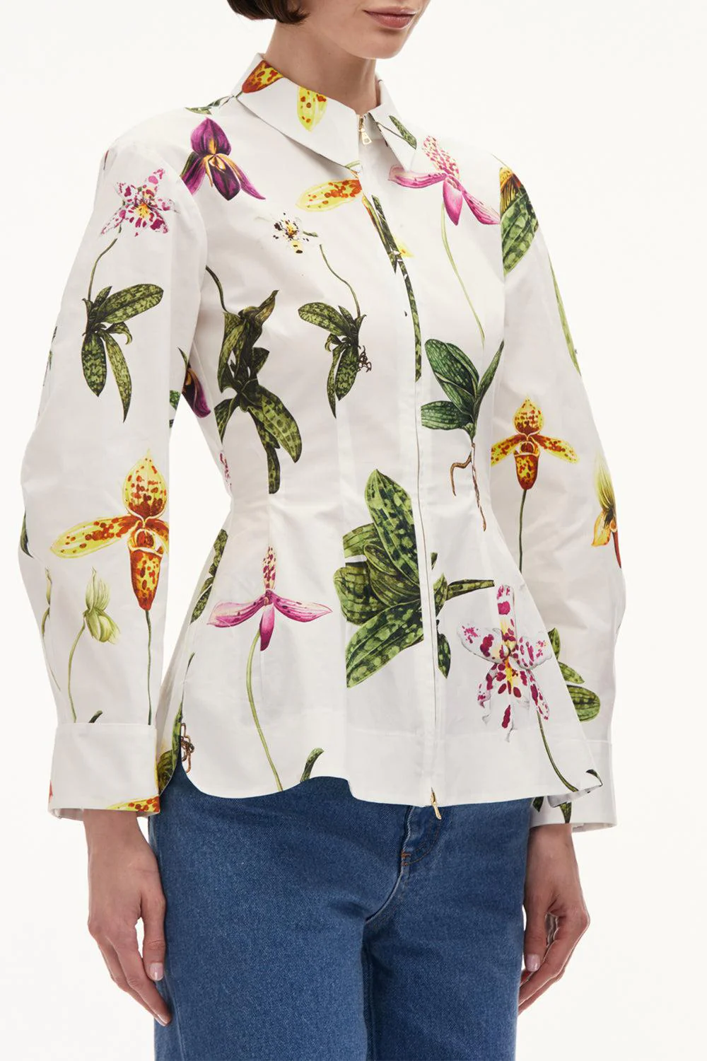 Zip Front Orchid Blouse - Image 2
