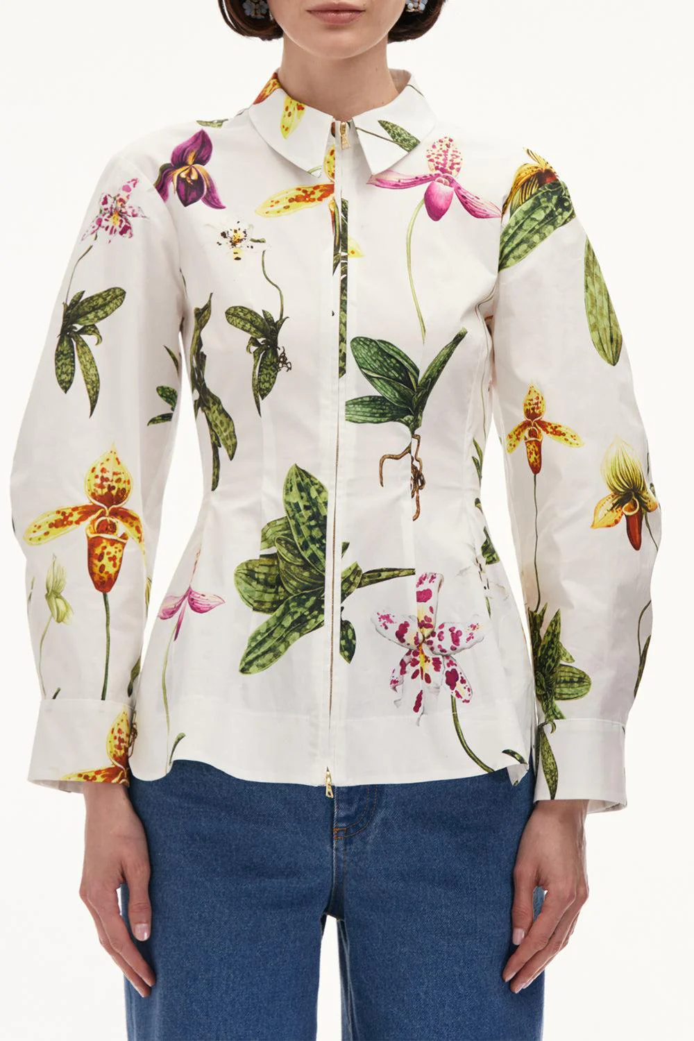 Zip Front Orchid Blouse - Image 3