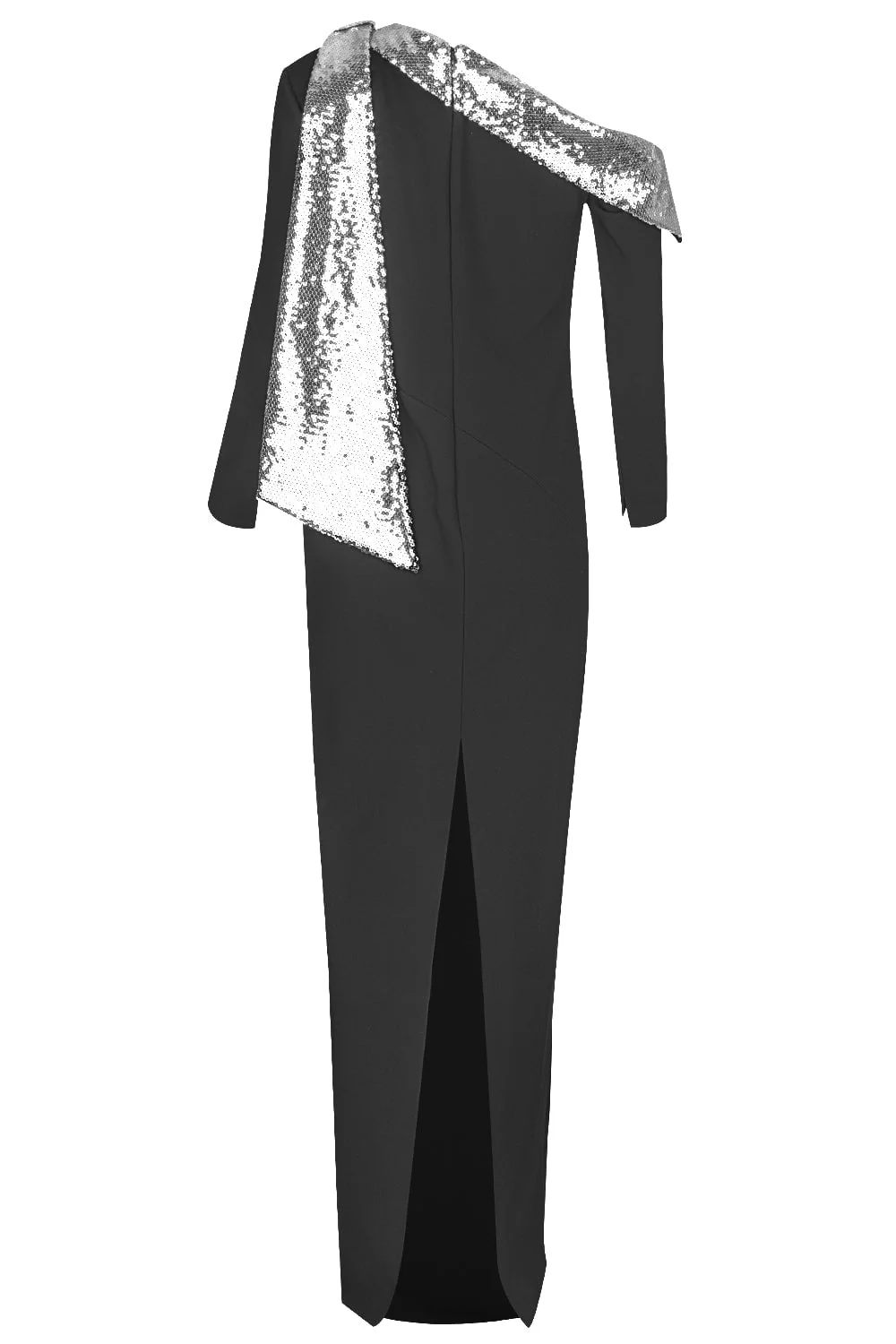 Contrast Neckline Gown - Image 5