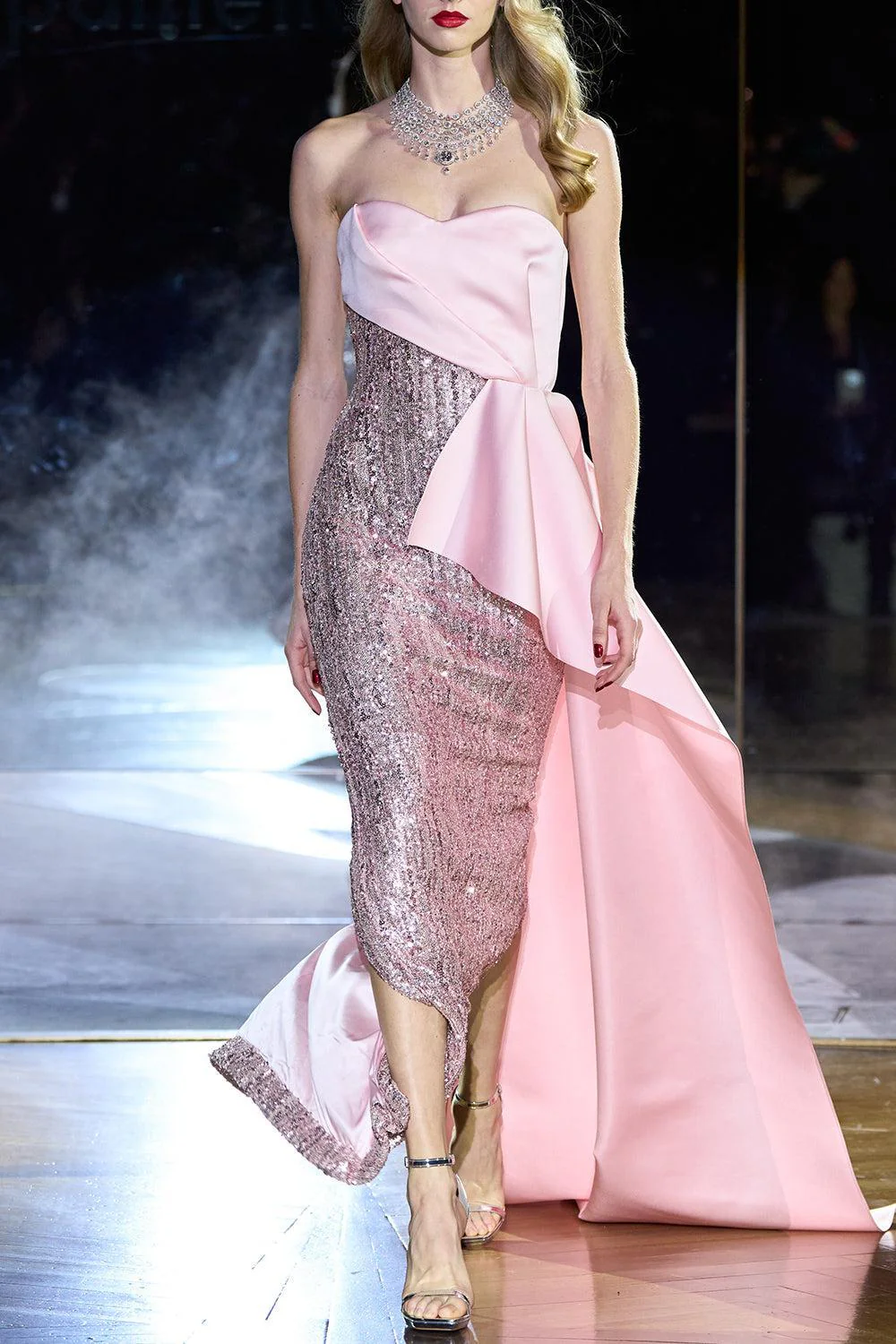 Double Face Sequin Gown