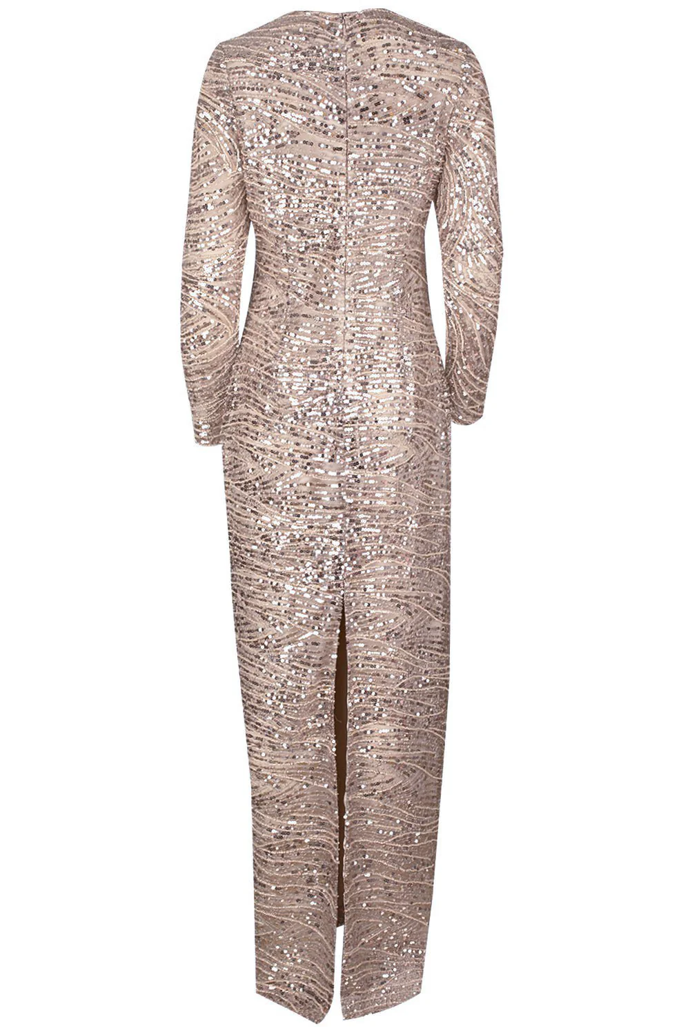Long Sleeve Gown - Taupe - Image 5