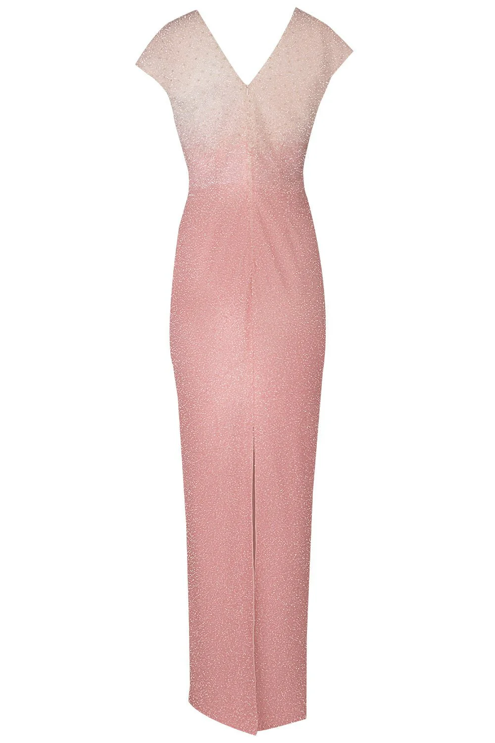 Signature Sequin V-Neck Gown - Blush - Image 4