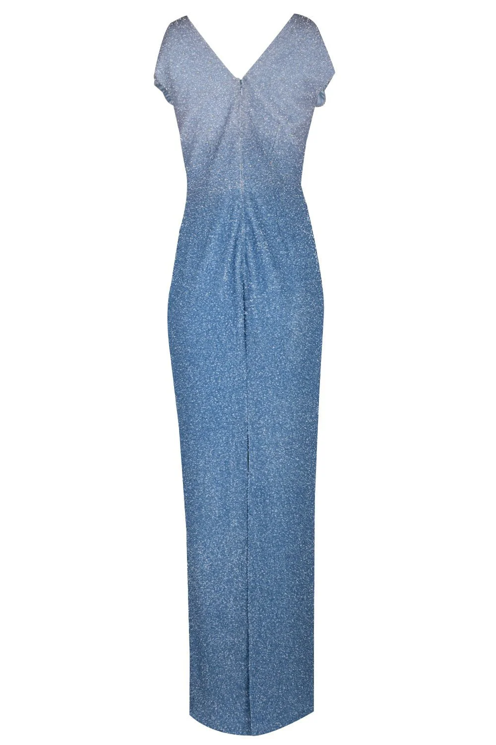 Signature Sequin V-Neck Gown - Periwinkle - Image 4