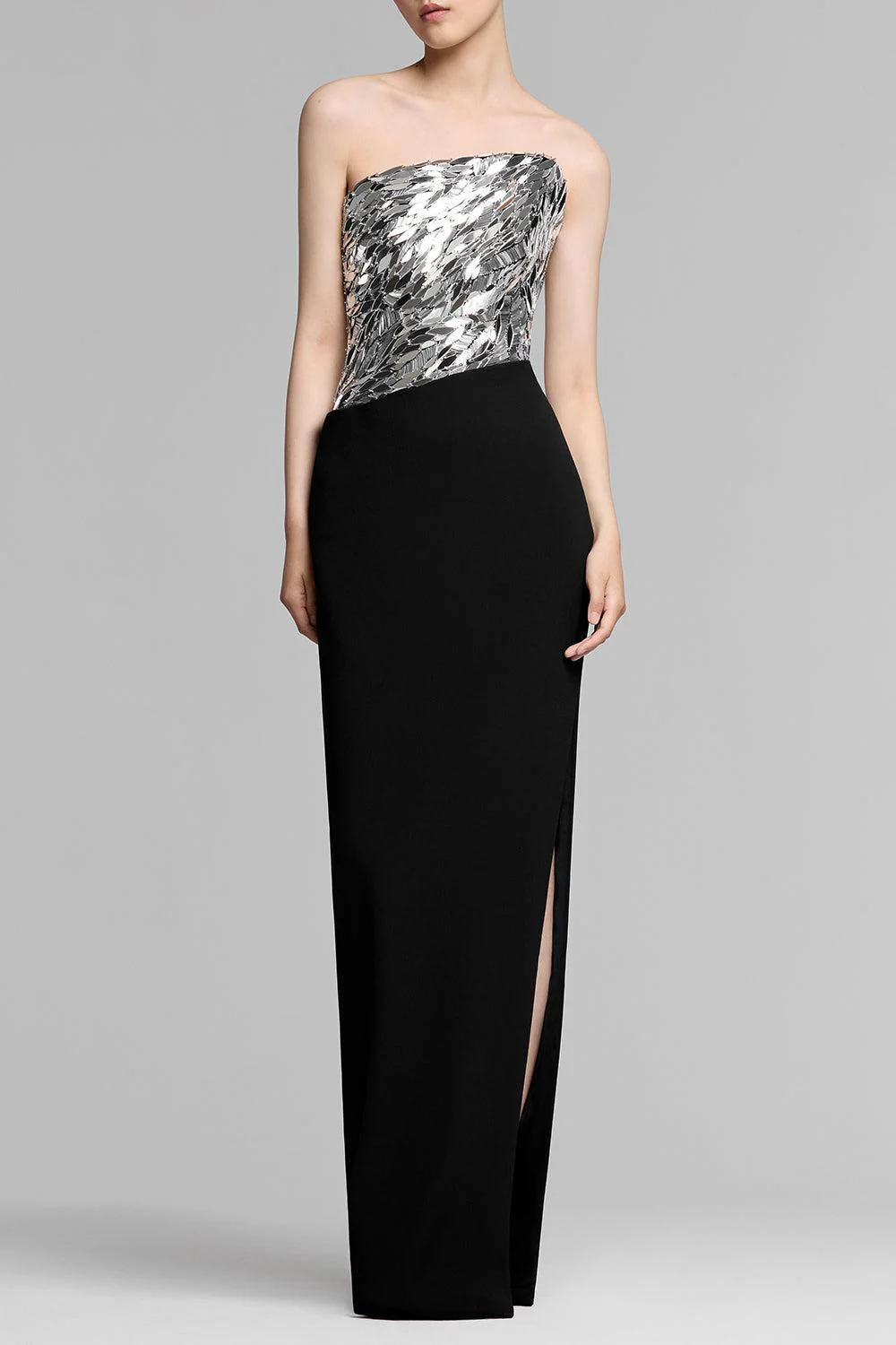 Strapless Asymmetric Gown - Image 2