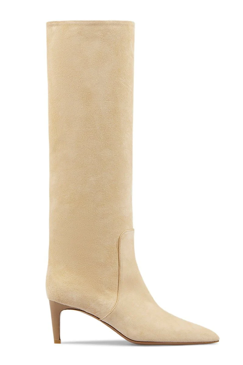 Stiletto Tall Boots - Ecru