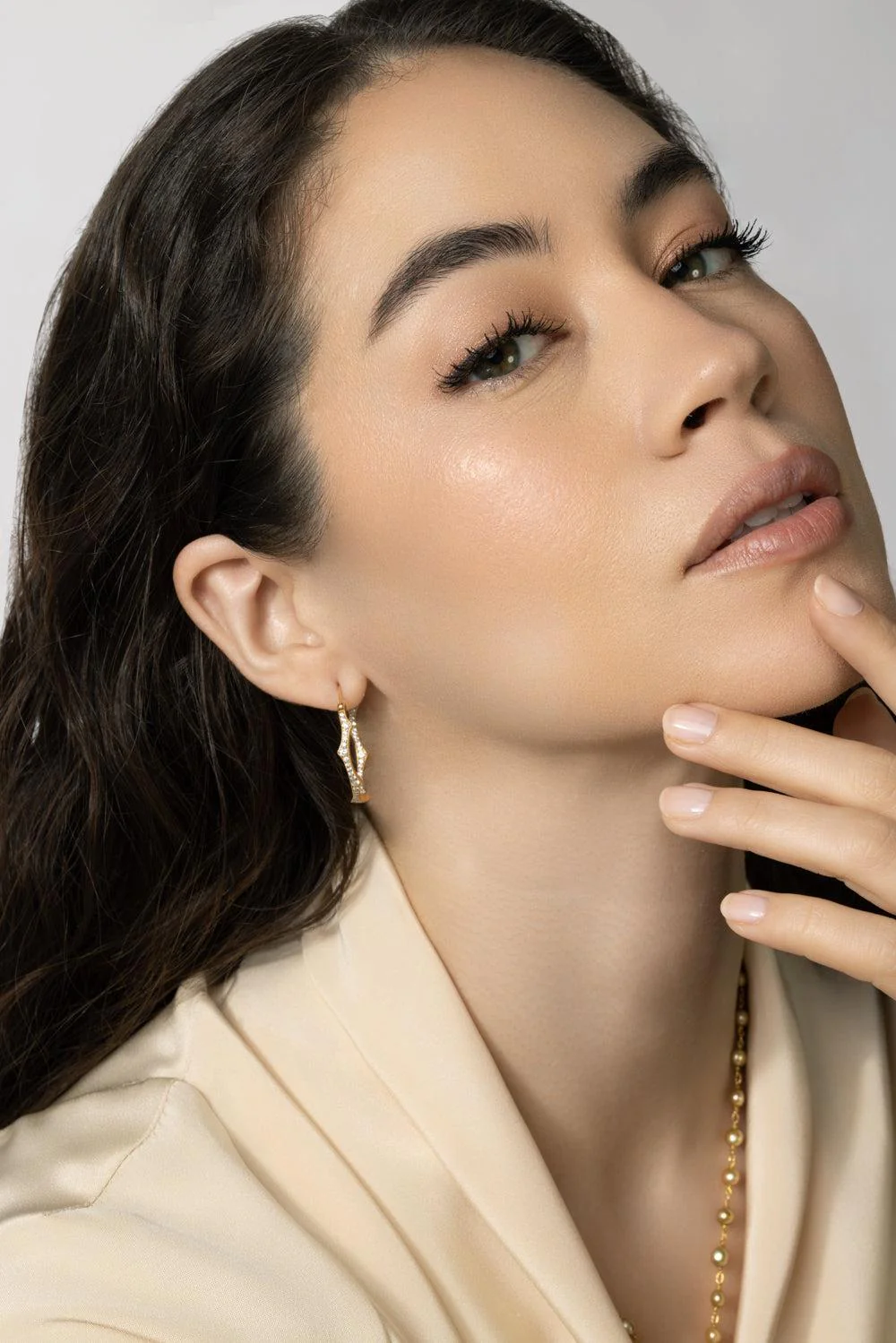 Briar Diamond Hoop Earrings - Image 2