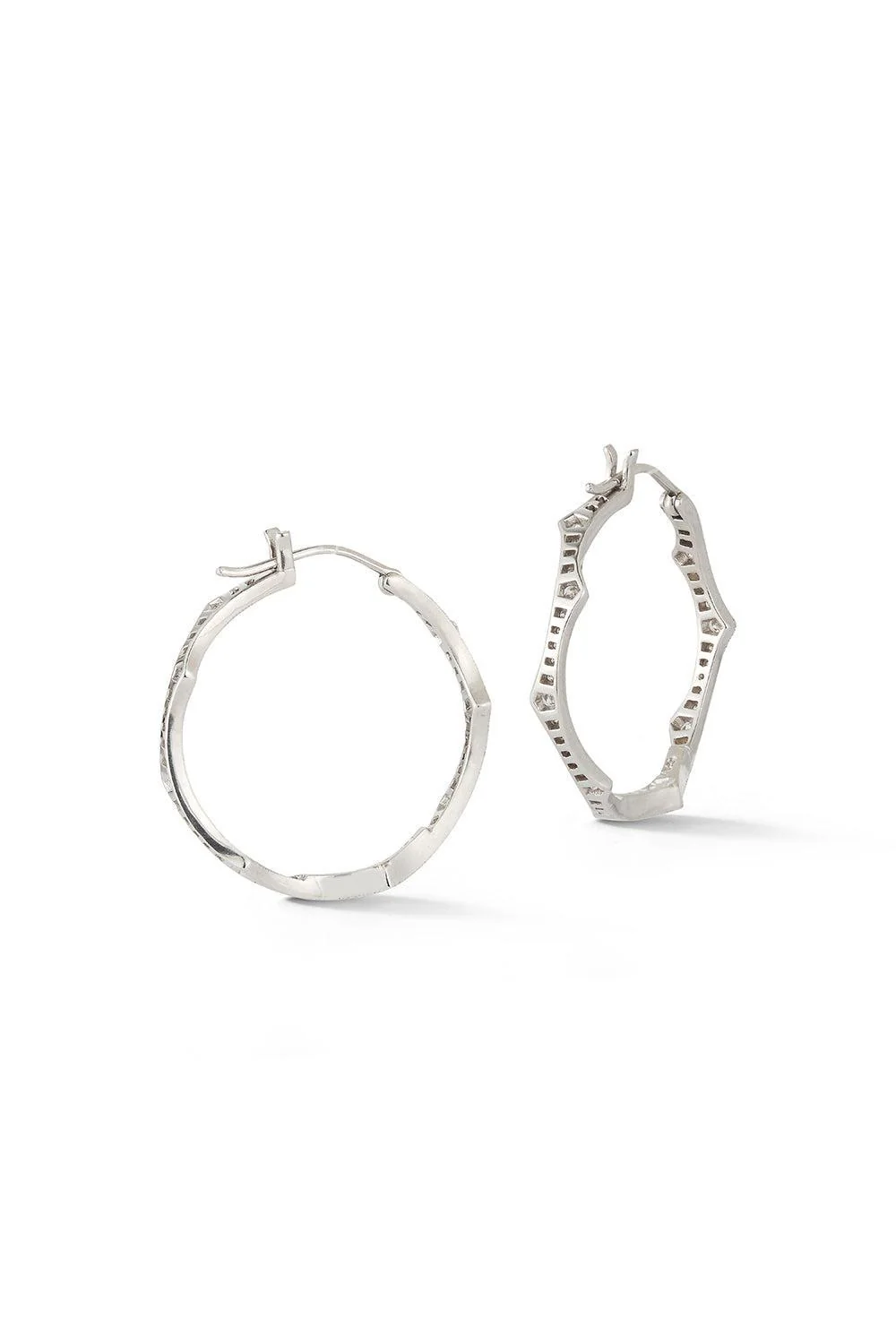 Briar Diamond Hoop Earrings - Image 5