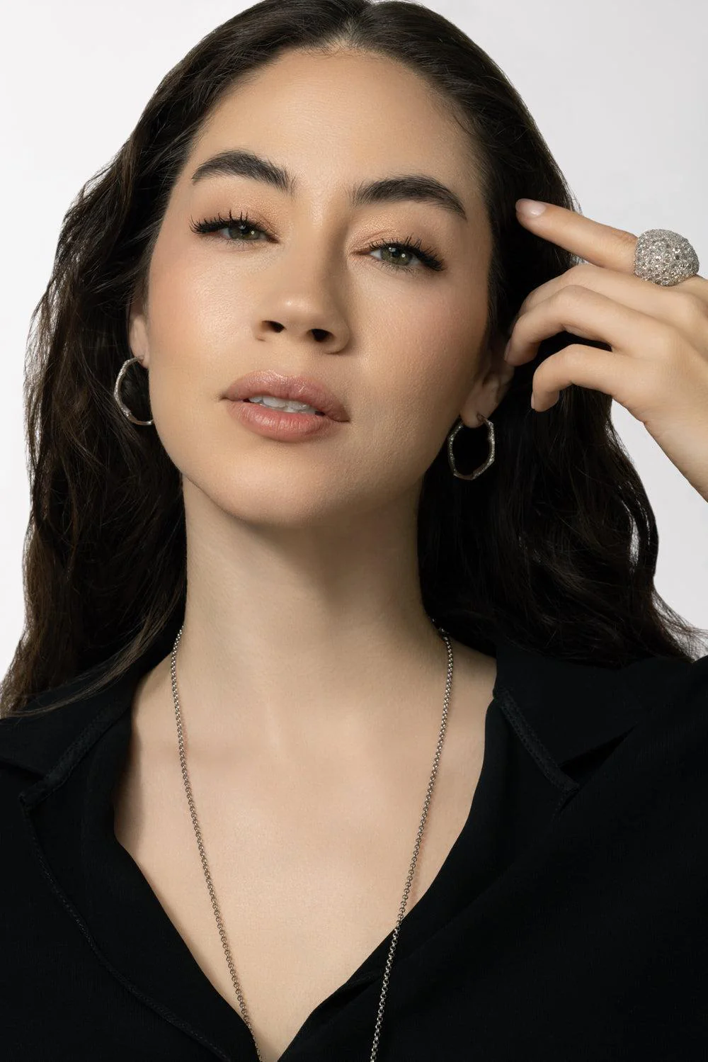 Briar Diamond Hoop Earrings - Image 8