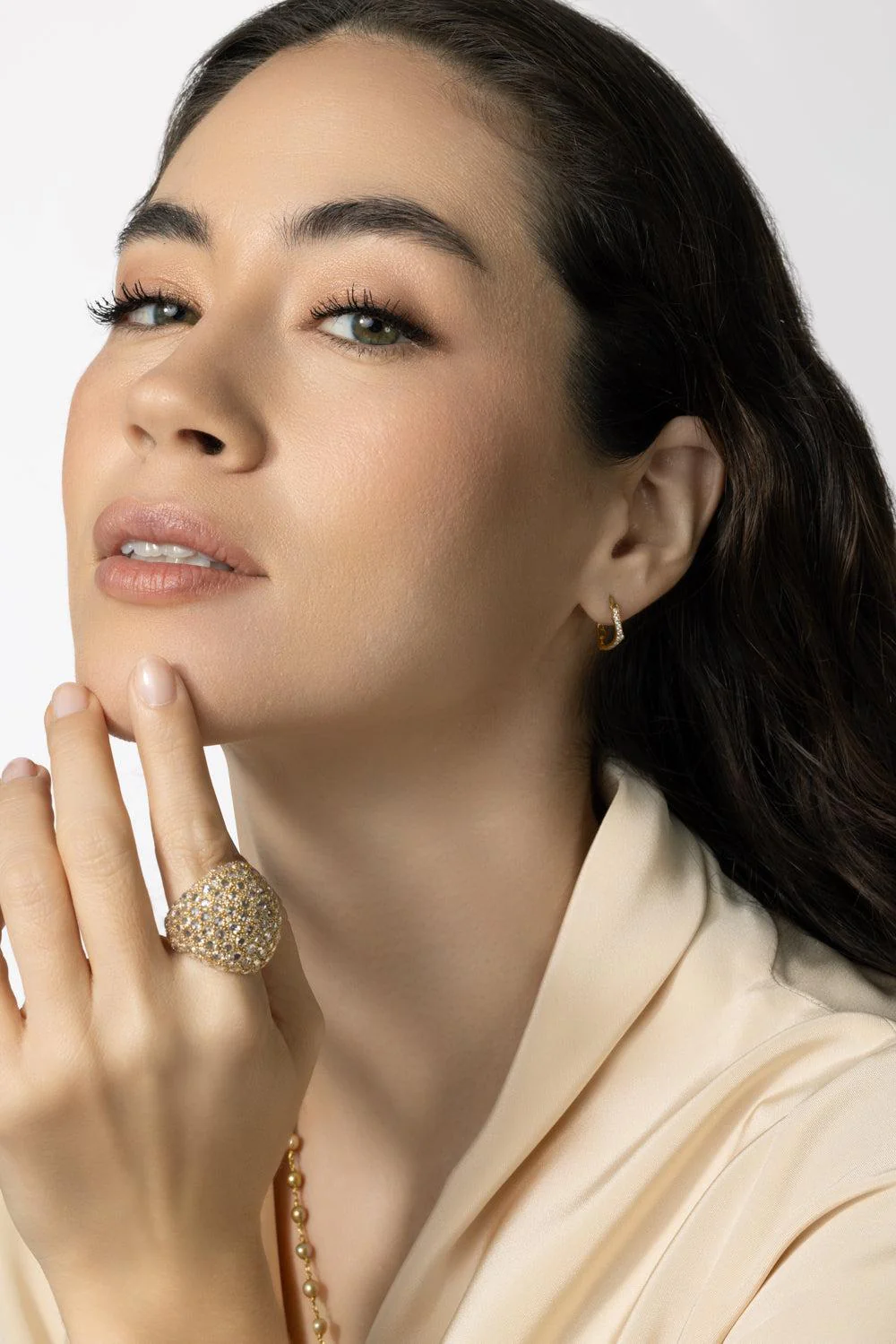 Briar Diamond Huggie Earrings - Image 3
