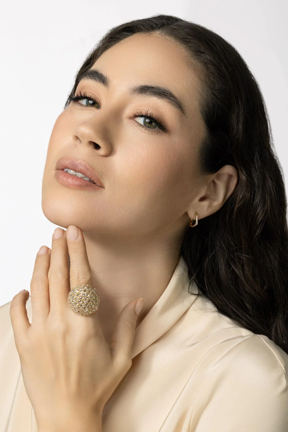 Briar Diamond Huggie Earrings - Image 4