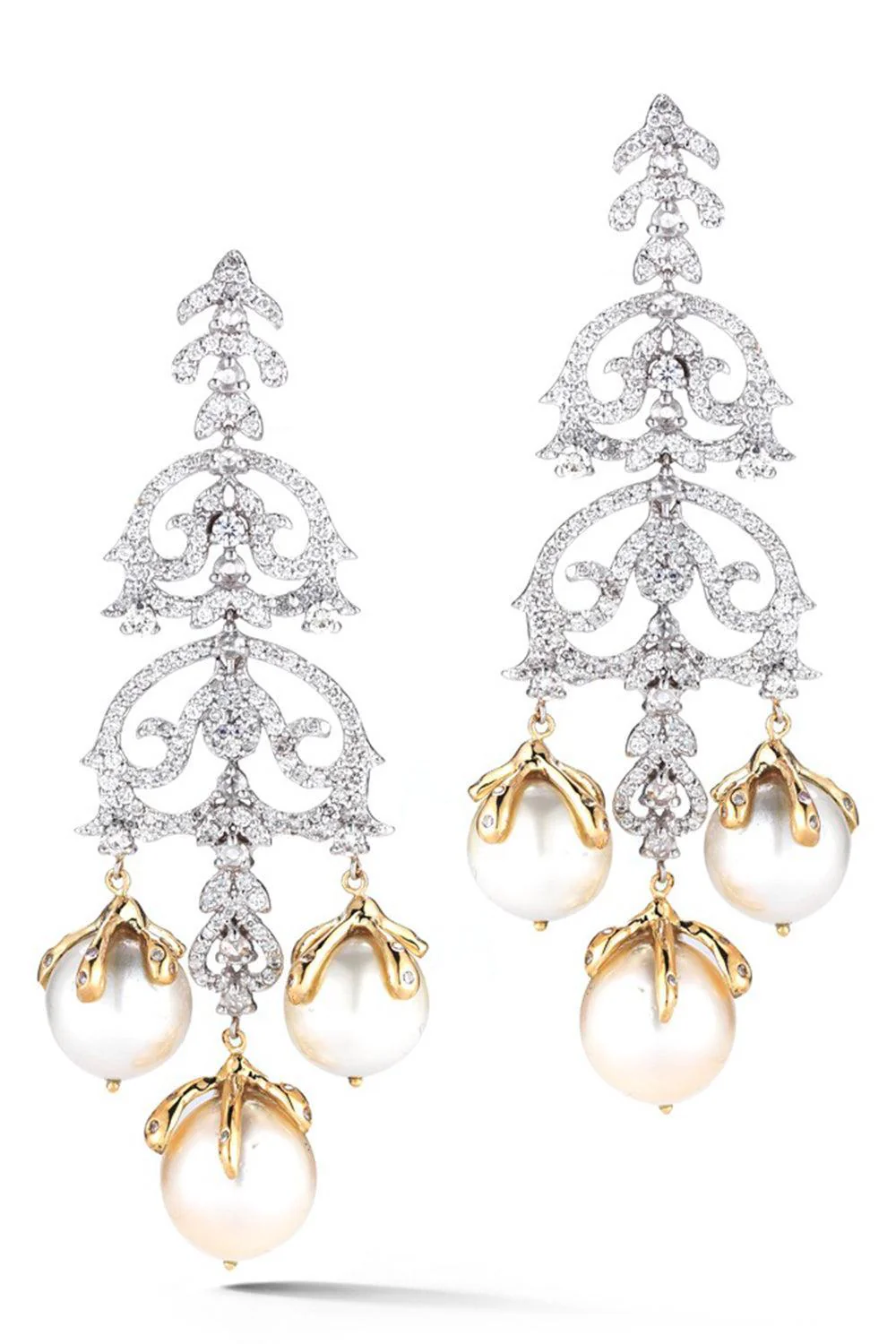 Diamond Pearl Isle Of Capri Earrings