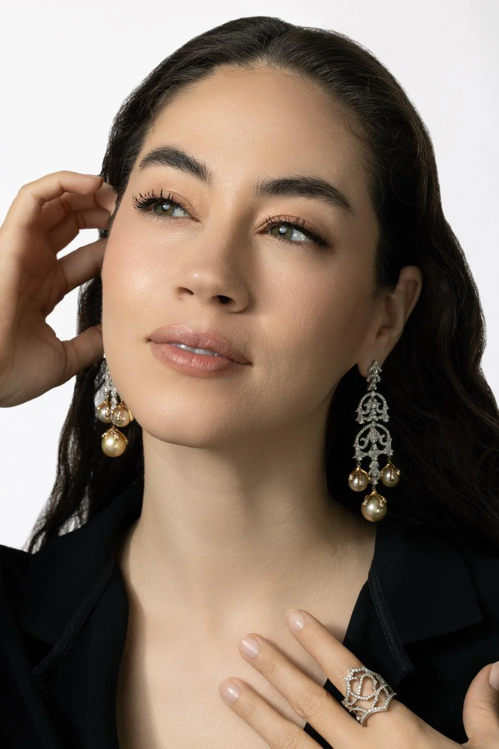 Diamond Pearl Isle Of Capri Earrings - Image 4