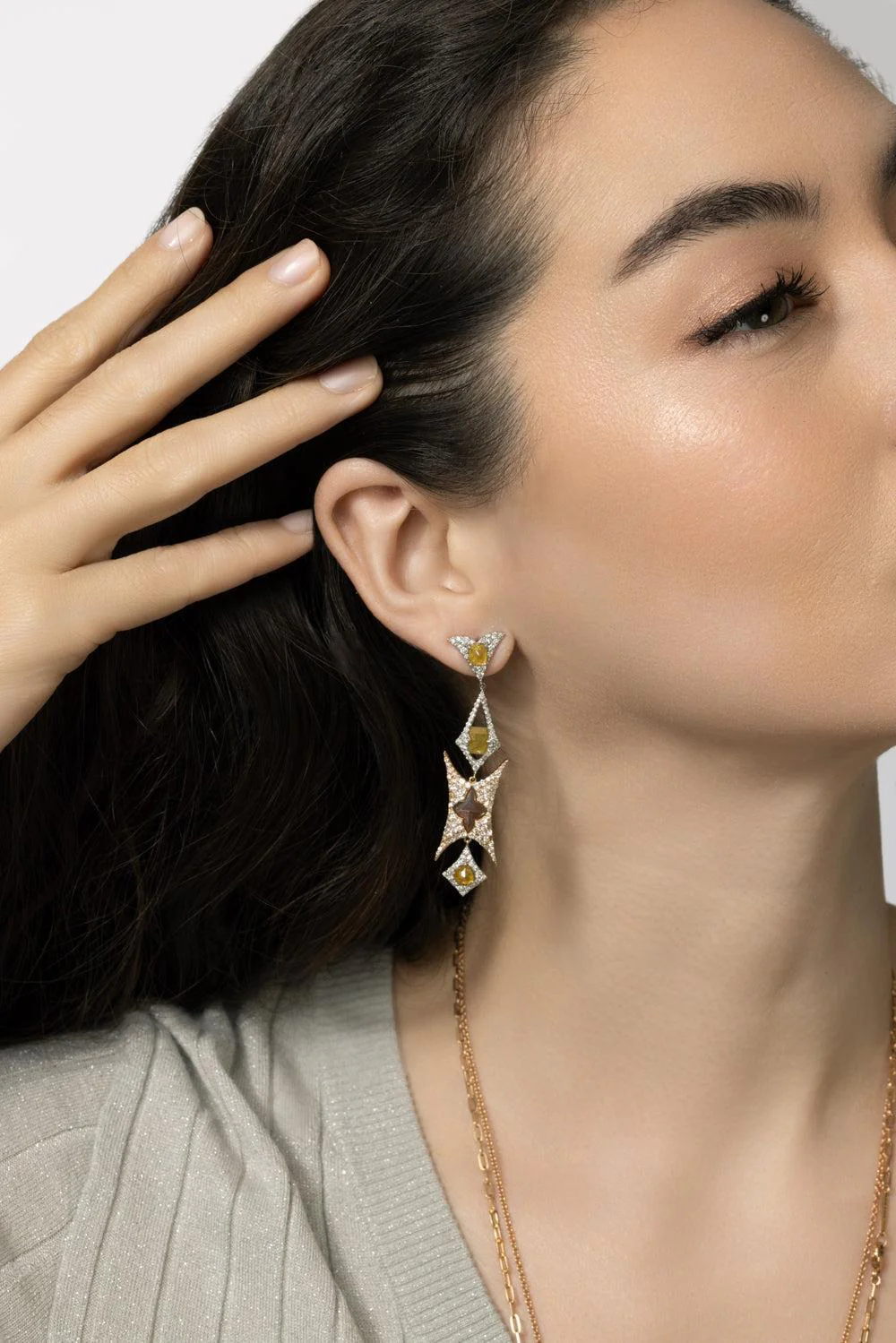 Fancy Diamond Ecclesia Earrings - Image 2