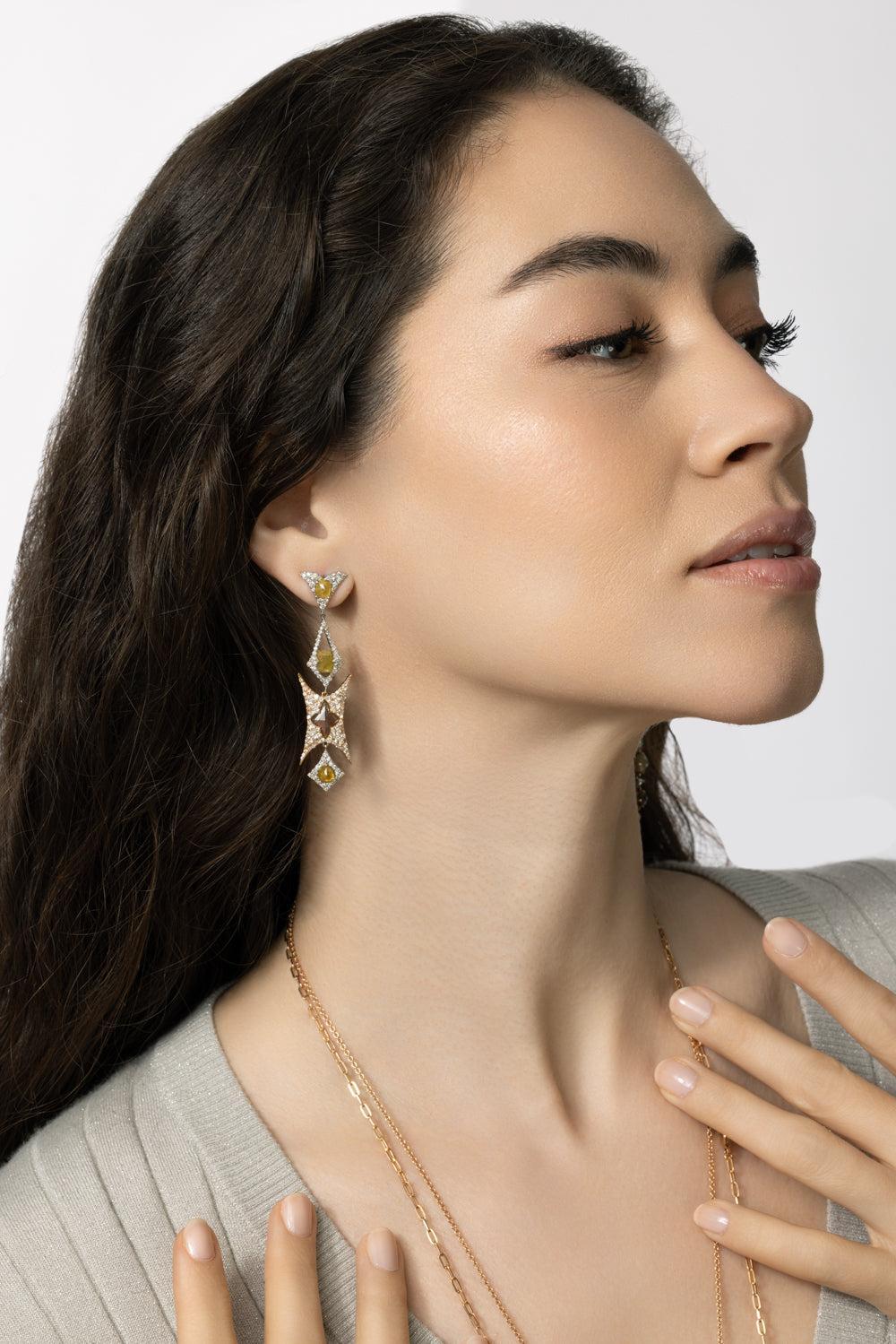 Fancy Diamond Ecclesia Earrings - Image 4