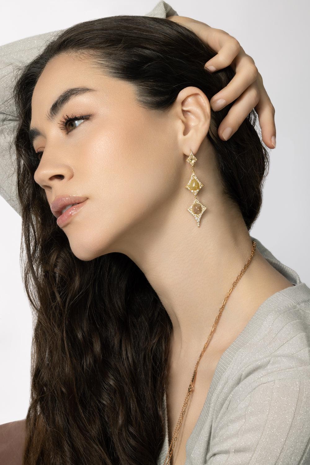 Fancy Diamond Serengeti Earrings - Image 3
