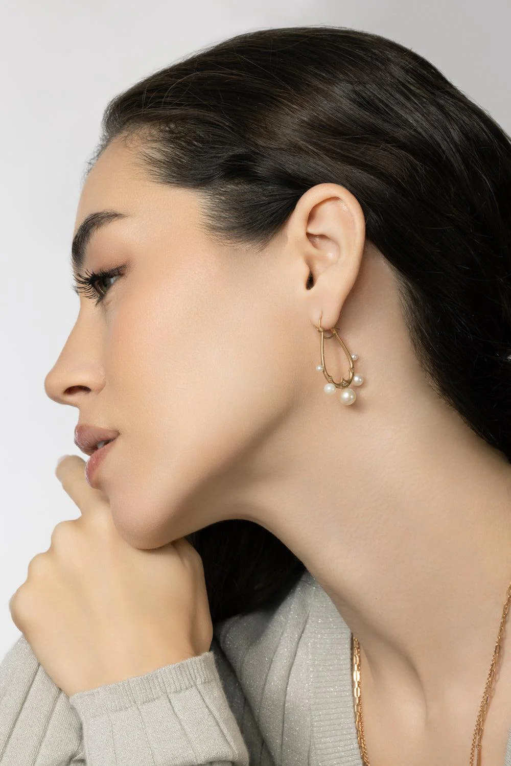 Pearl Diamond Serengeti Earrings - Image 2