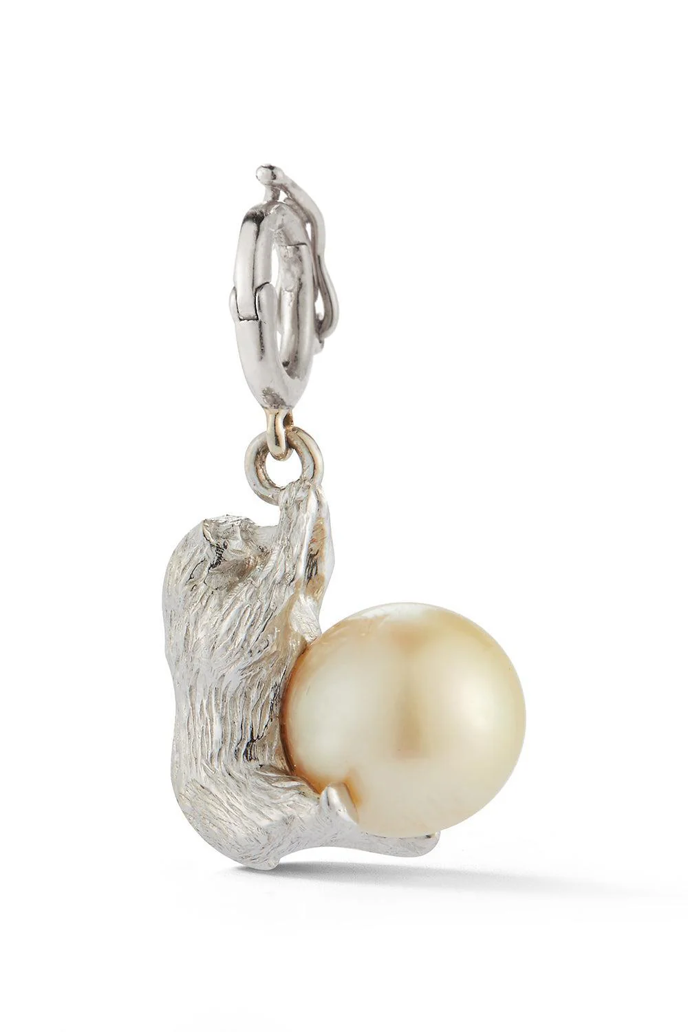 Polar Bear Hanging Pearl Pendant