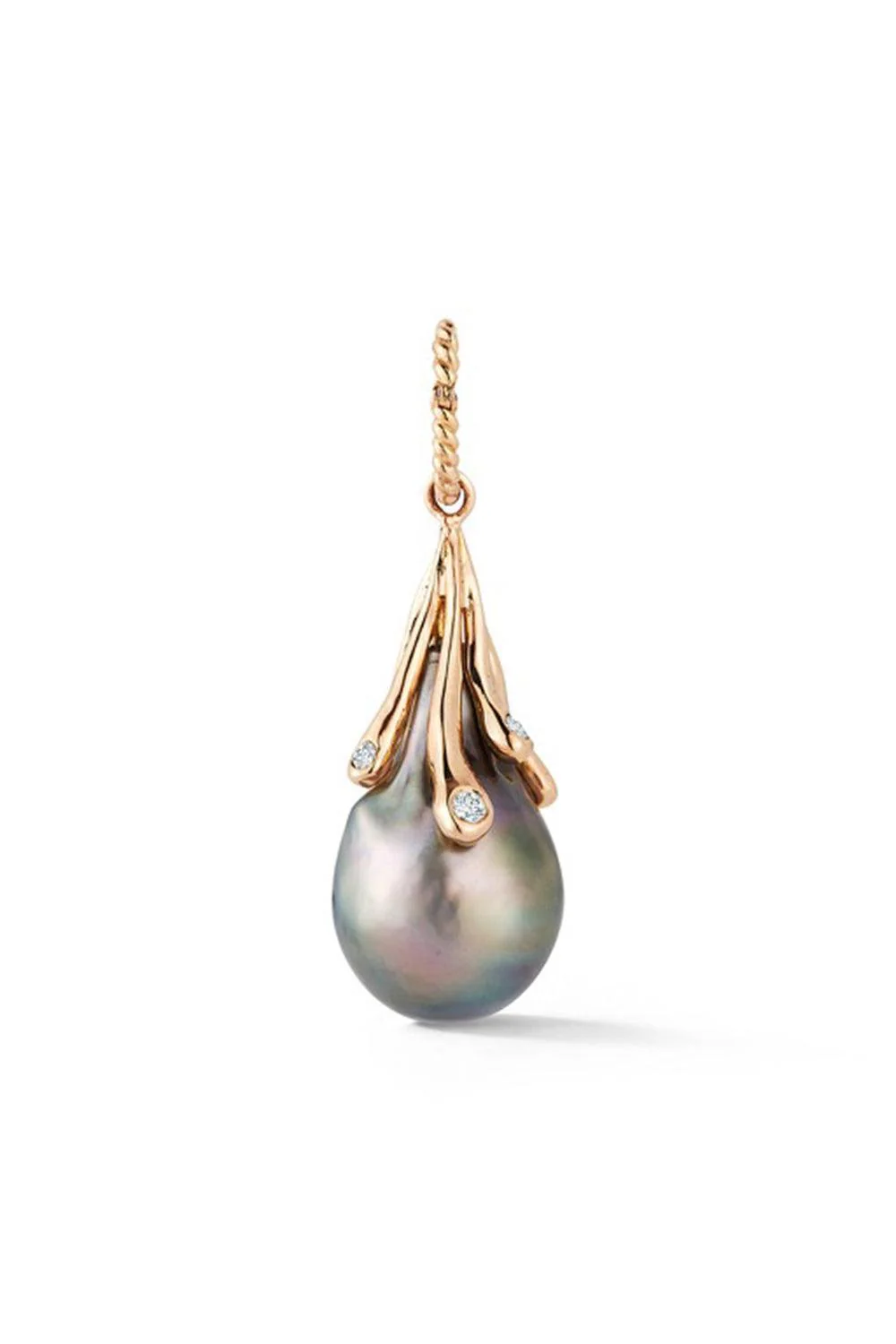 Teardrop Hanging Pearl Necklace