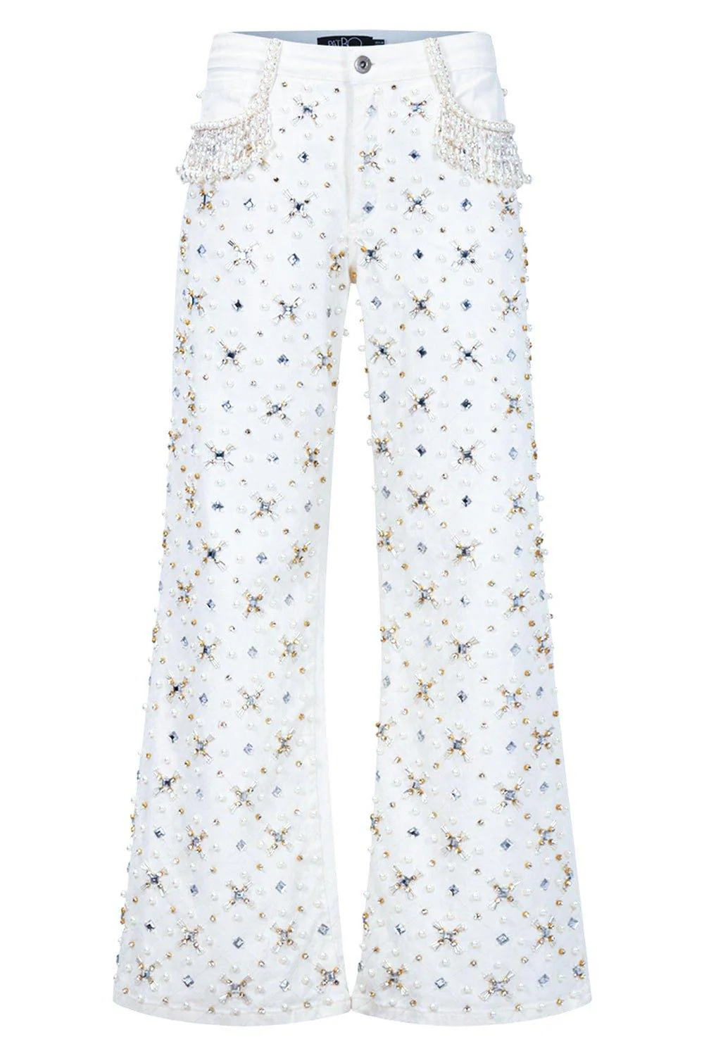 Beaded Wide Leg Jeans