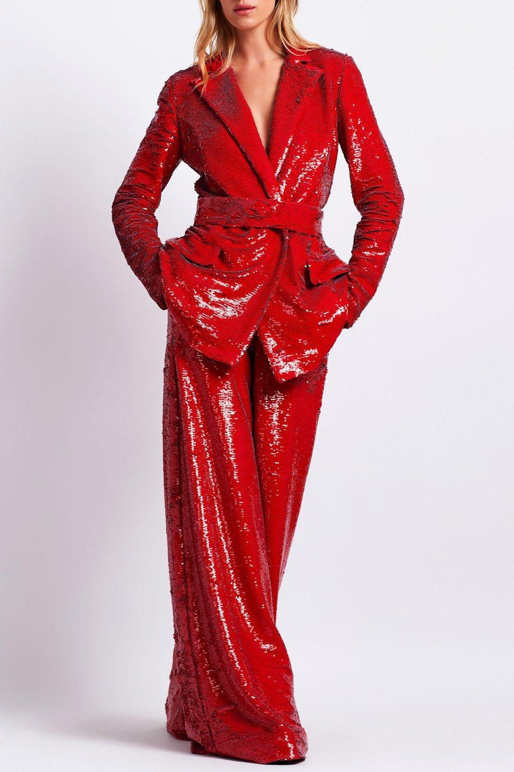 Sequin Belted Blazer - Image 4