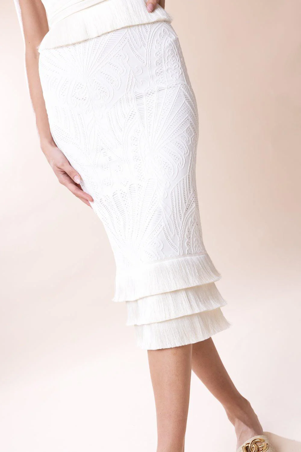 Twist Fringe Midi Dress - Image 7