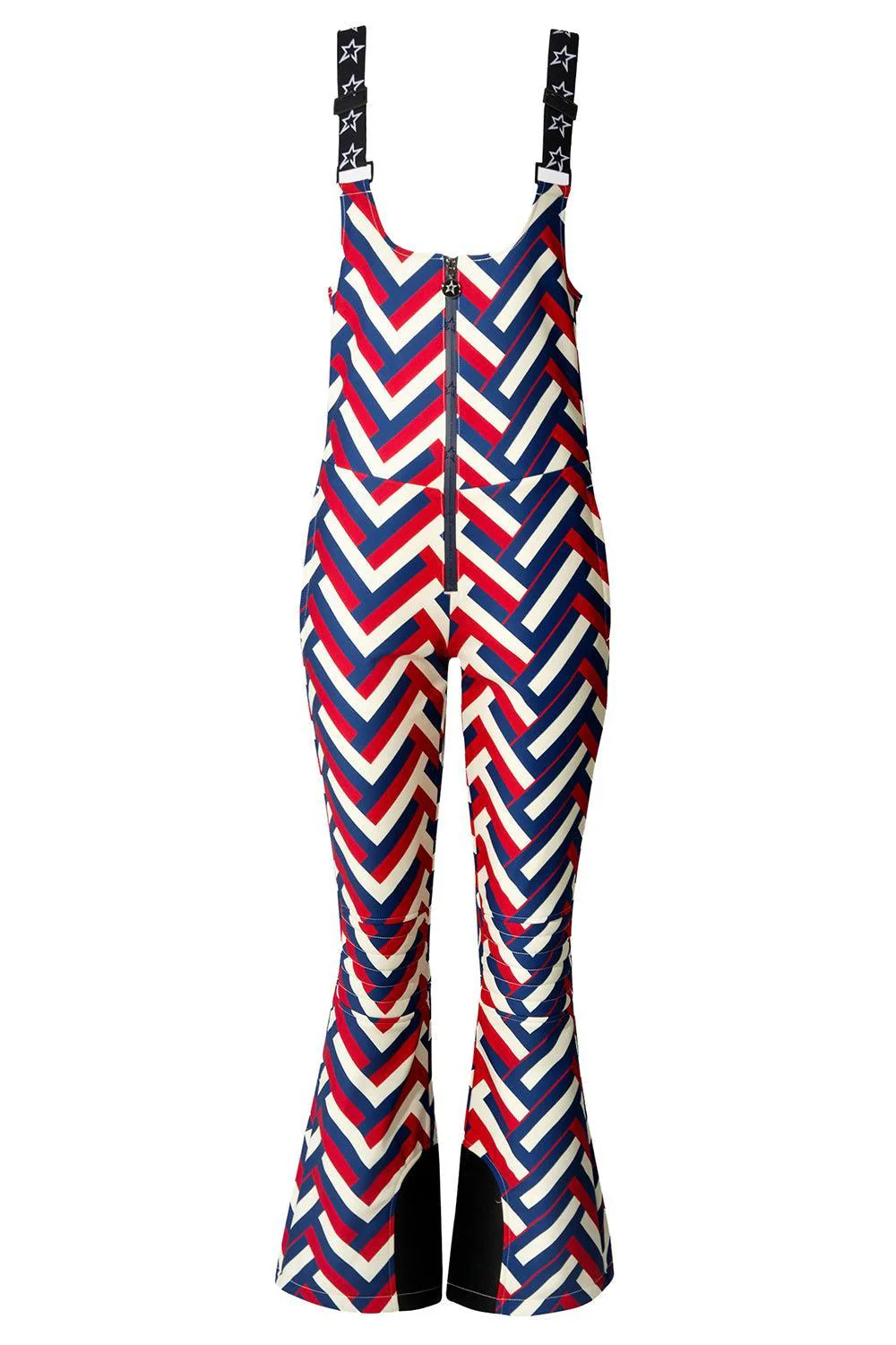 JG Bib Ski Pant - Waffle Print Red