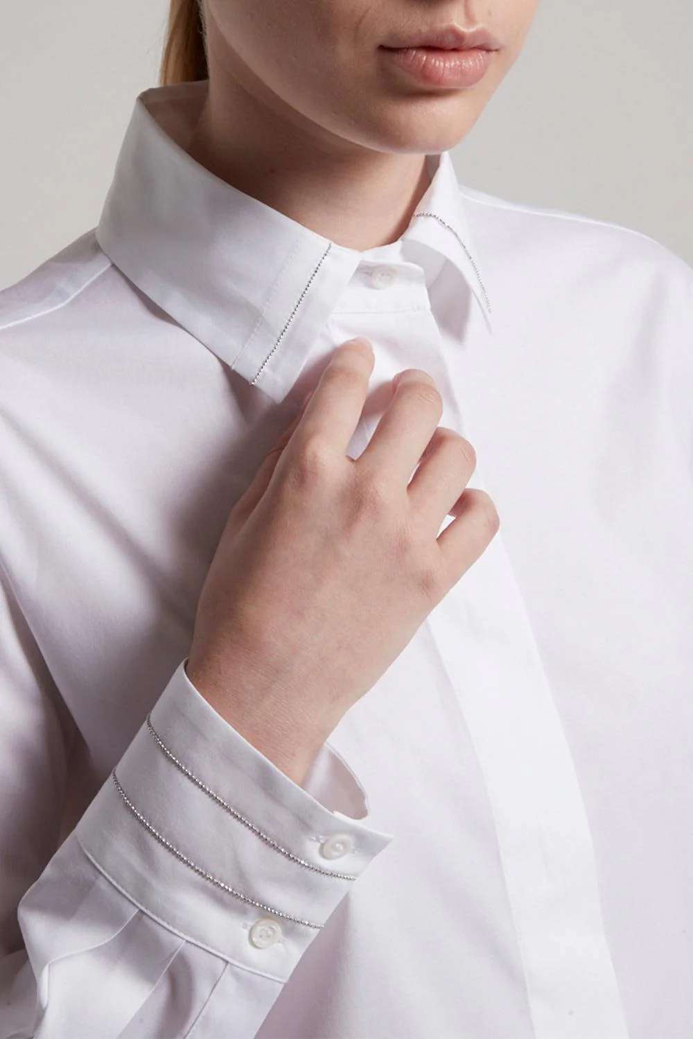 Cuff Detail Collared Shirt - Image 3