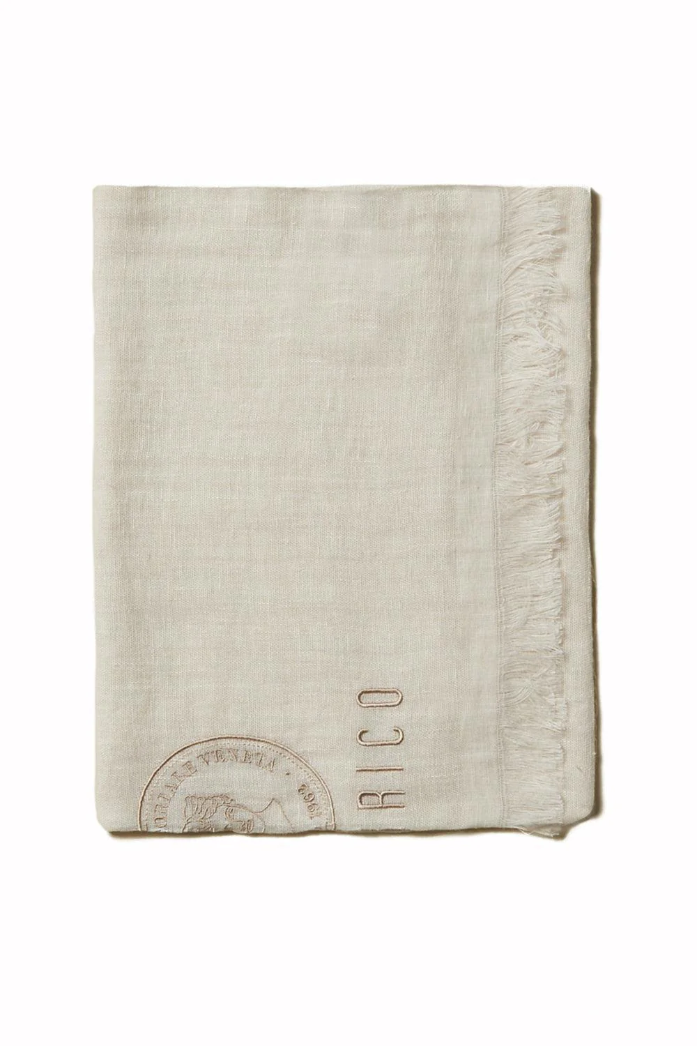Embroidered Stole Scarf - Amber Beige